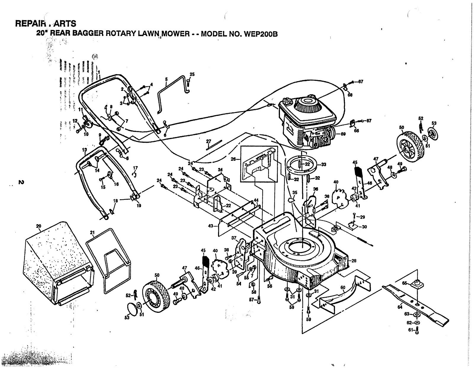 Ayp WEP200B PARTS LIST