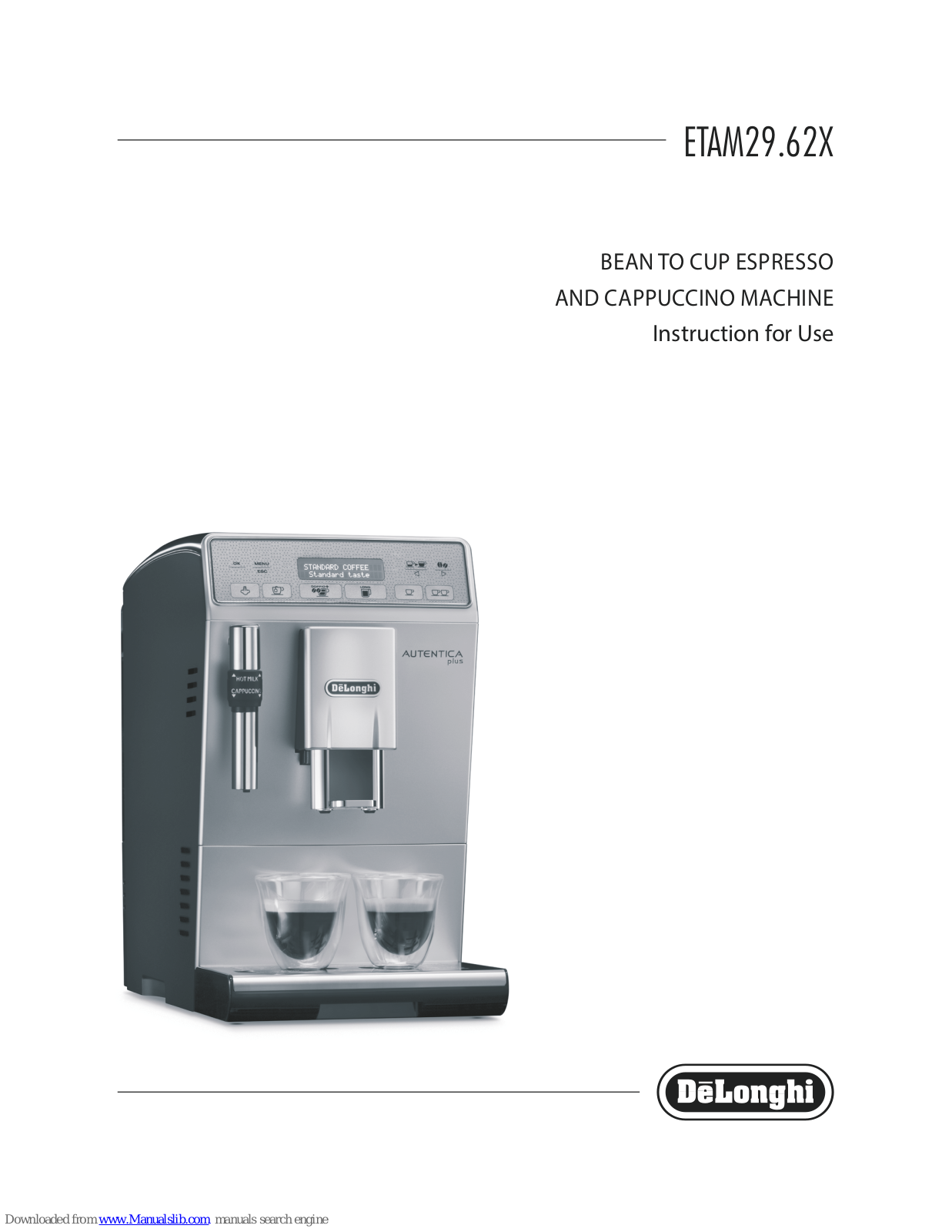 Delonghi ETAM29.62X User Manual