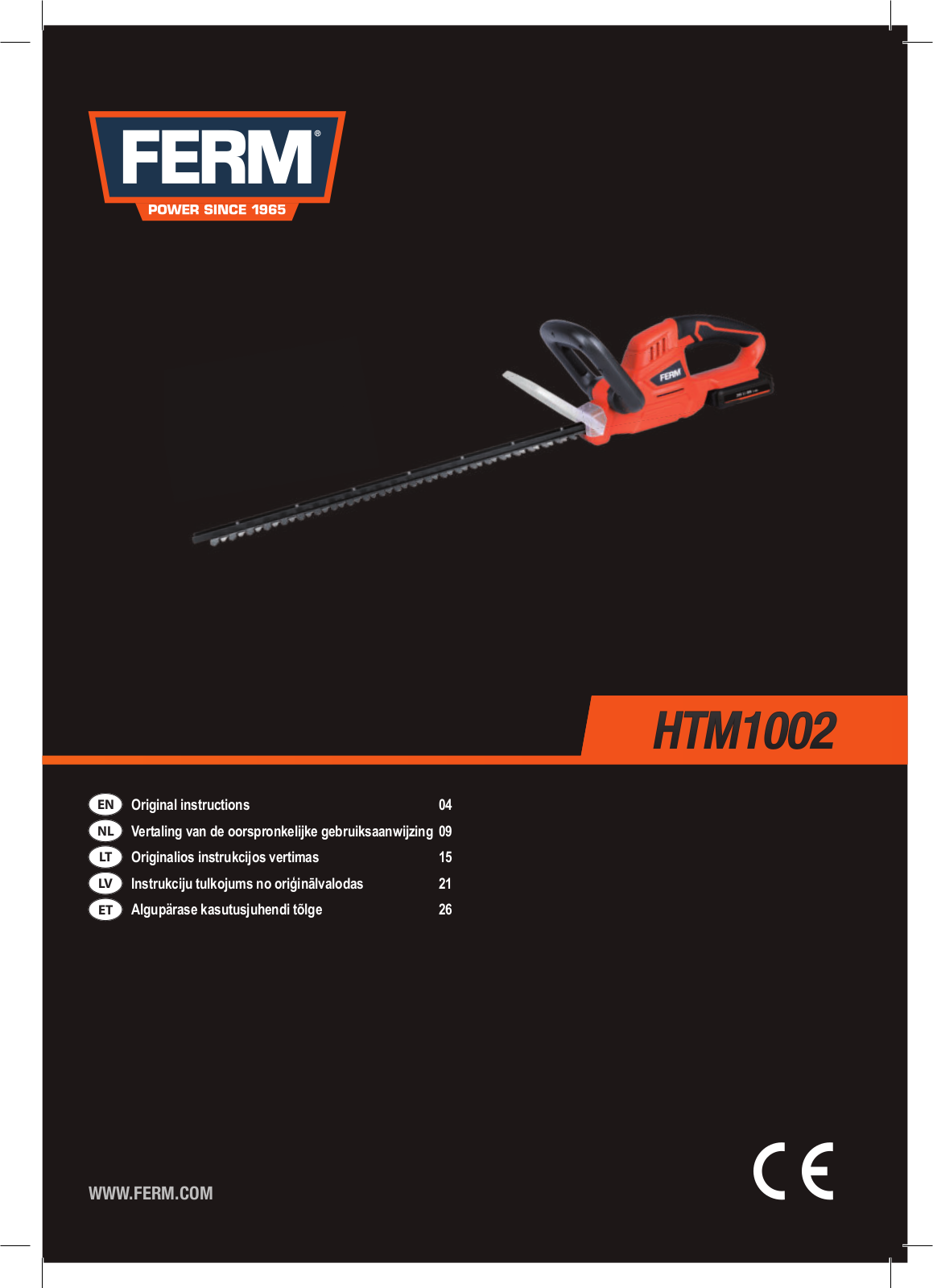 Ferm HTM1002 User guide - ManualMachine.com