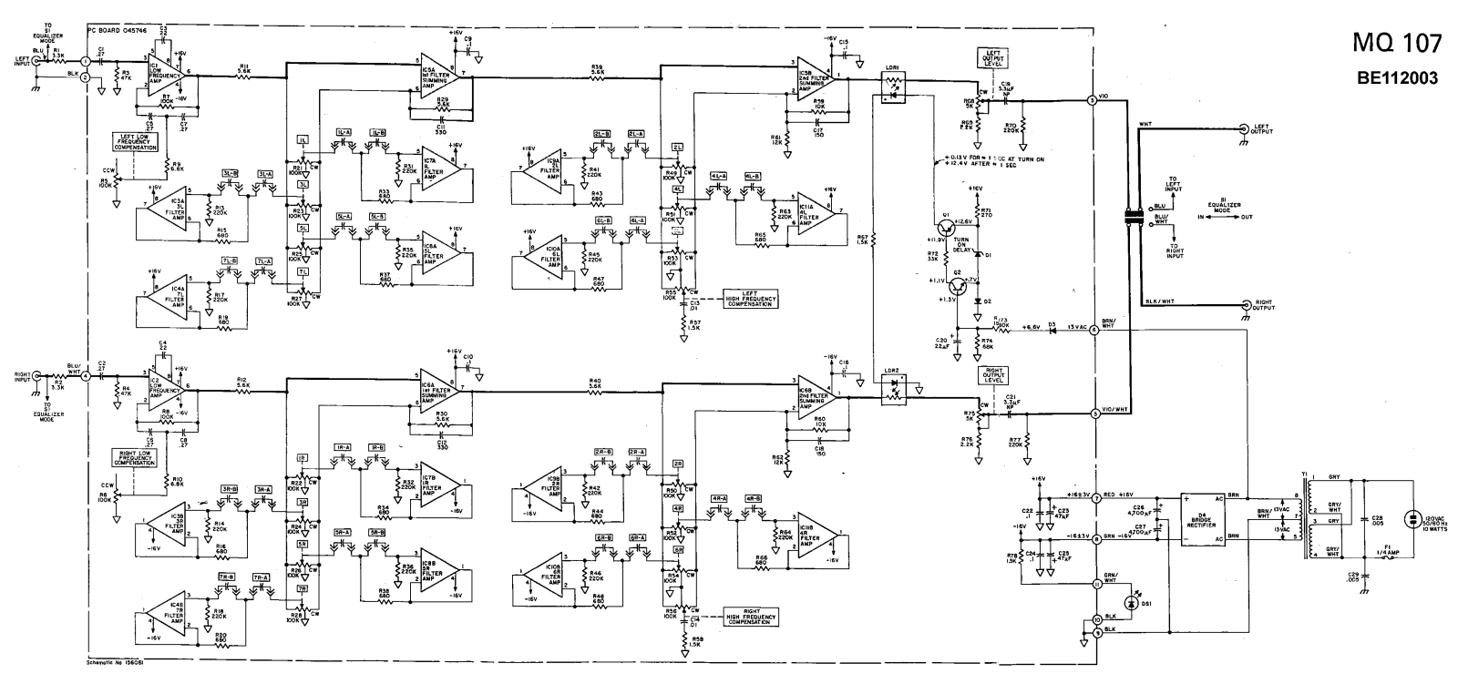 McIntosh MQ-107 Schematic