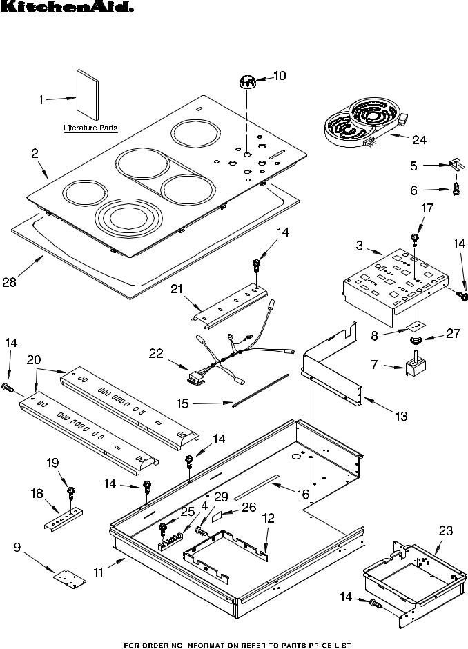 KitchenAid KECC567RWW01 Parts List