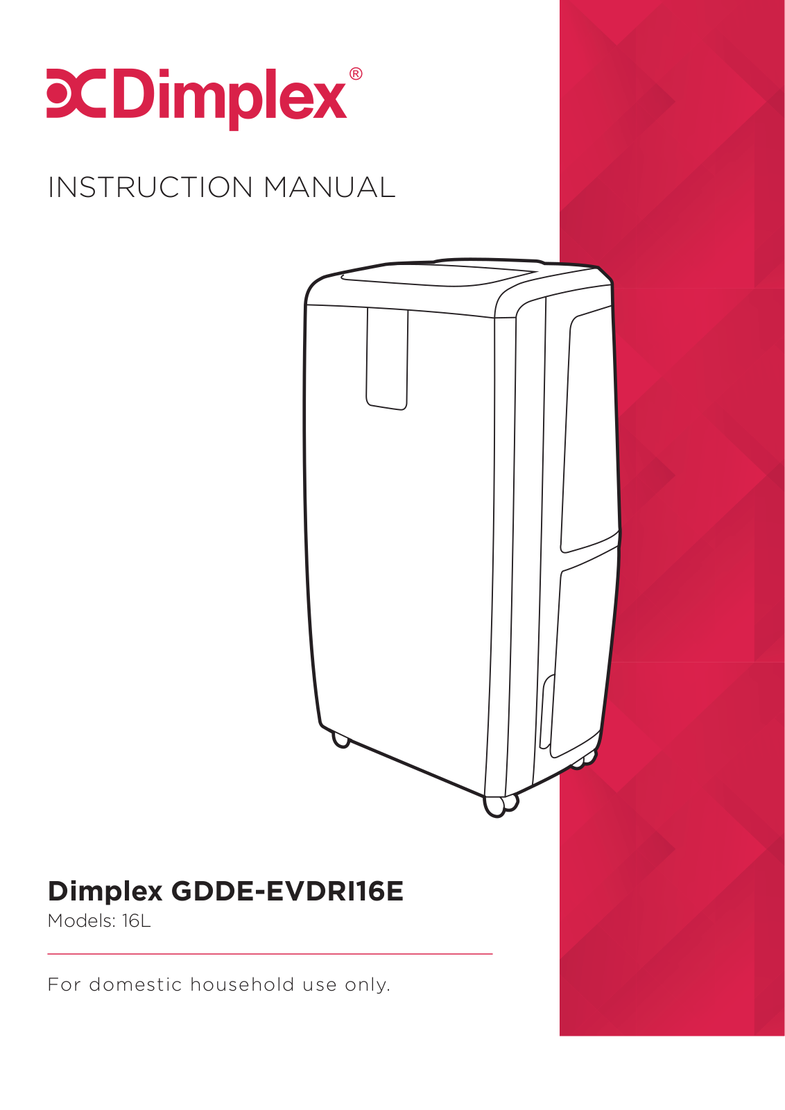 Dimplex GDDE-EVDRI16E Instruction Manual