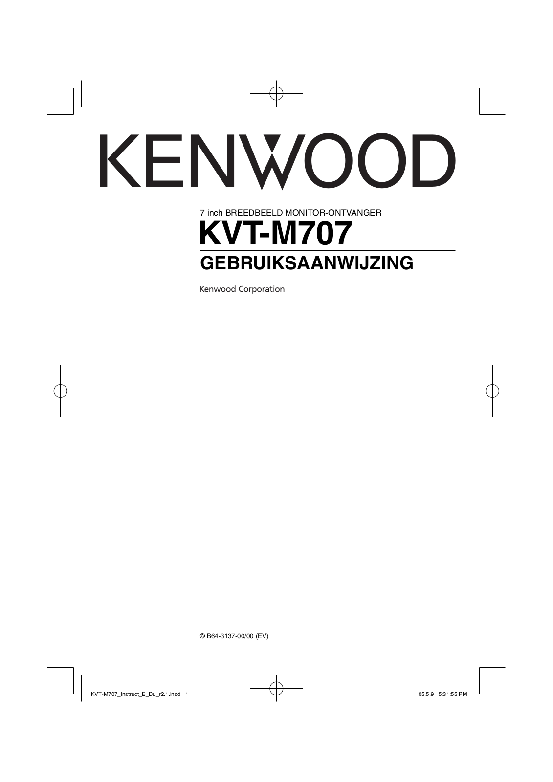 Kenwood KVT-M707 User Manual