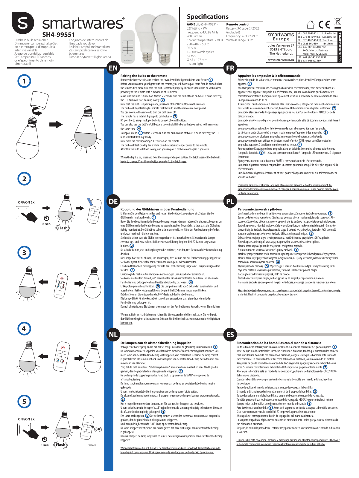 Smartwares SH4-99551 User Manual