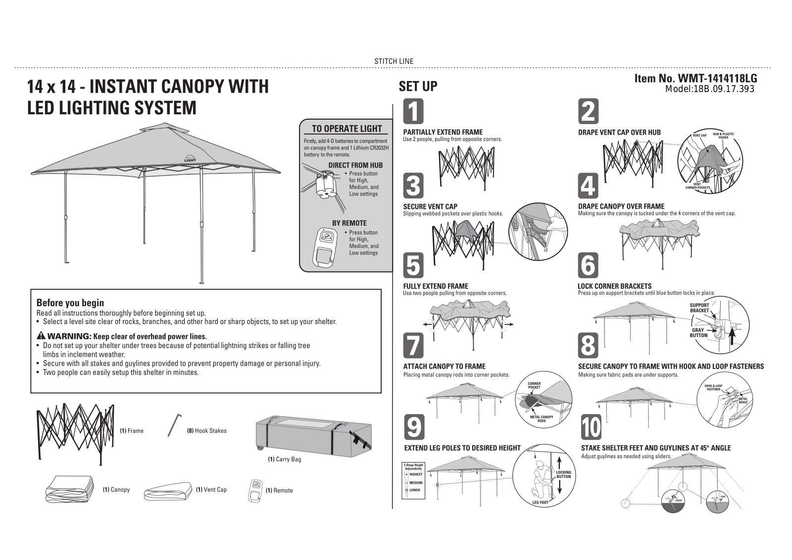 Campvalley LED003 User Manual