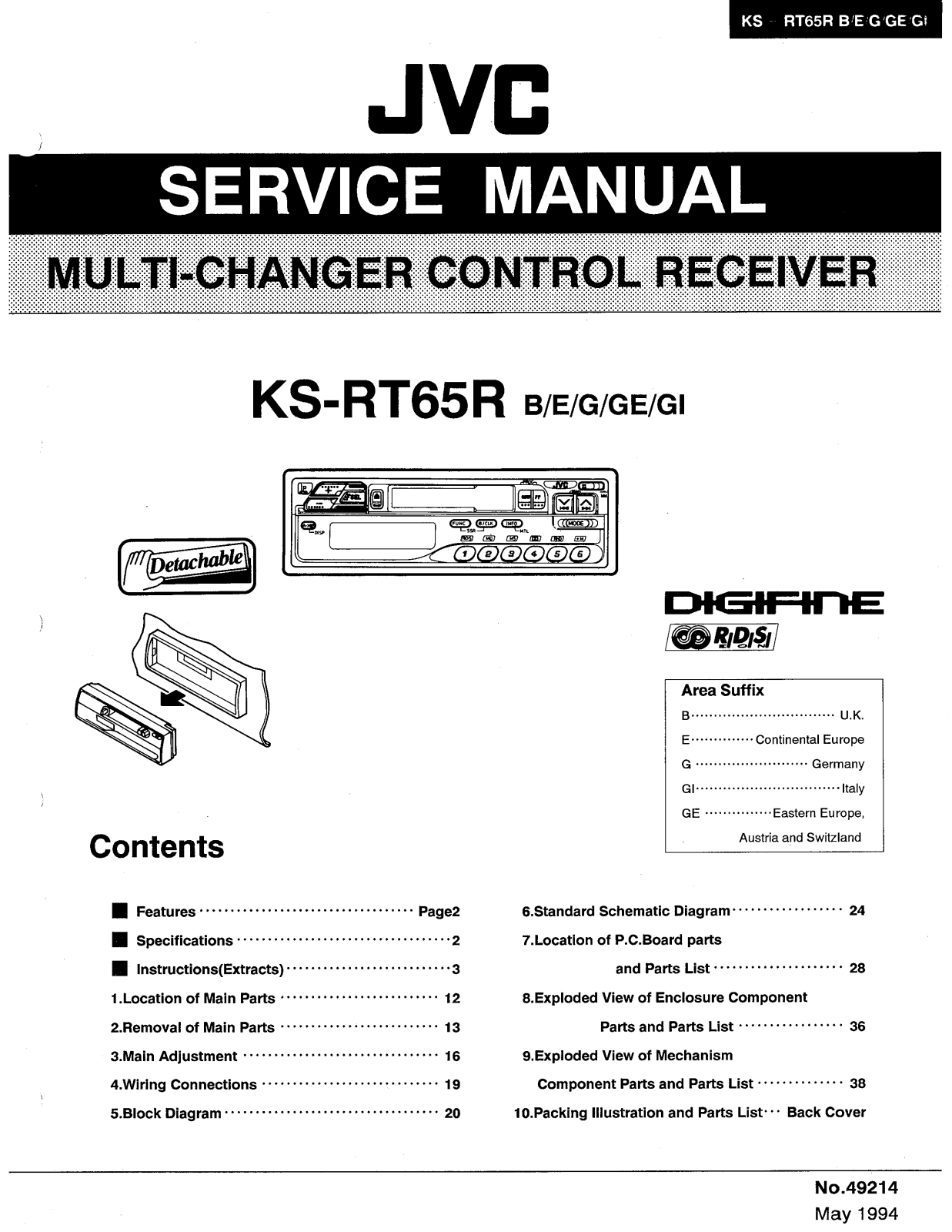 JVC KS-RT65 Service Manual