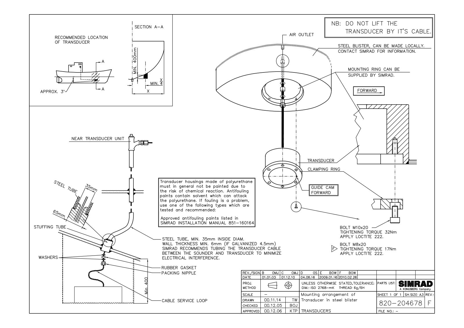 Simrad Transducers Schematics