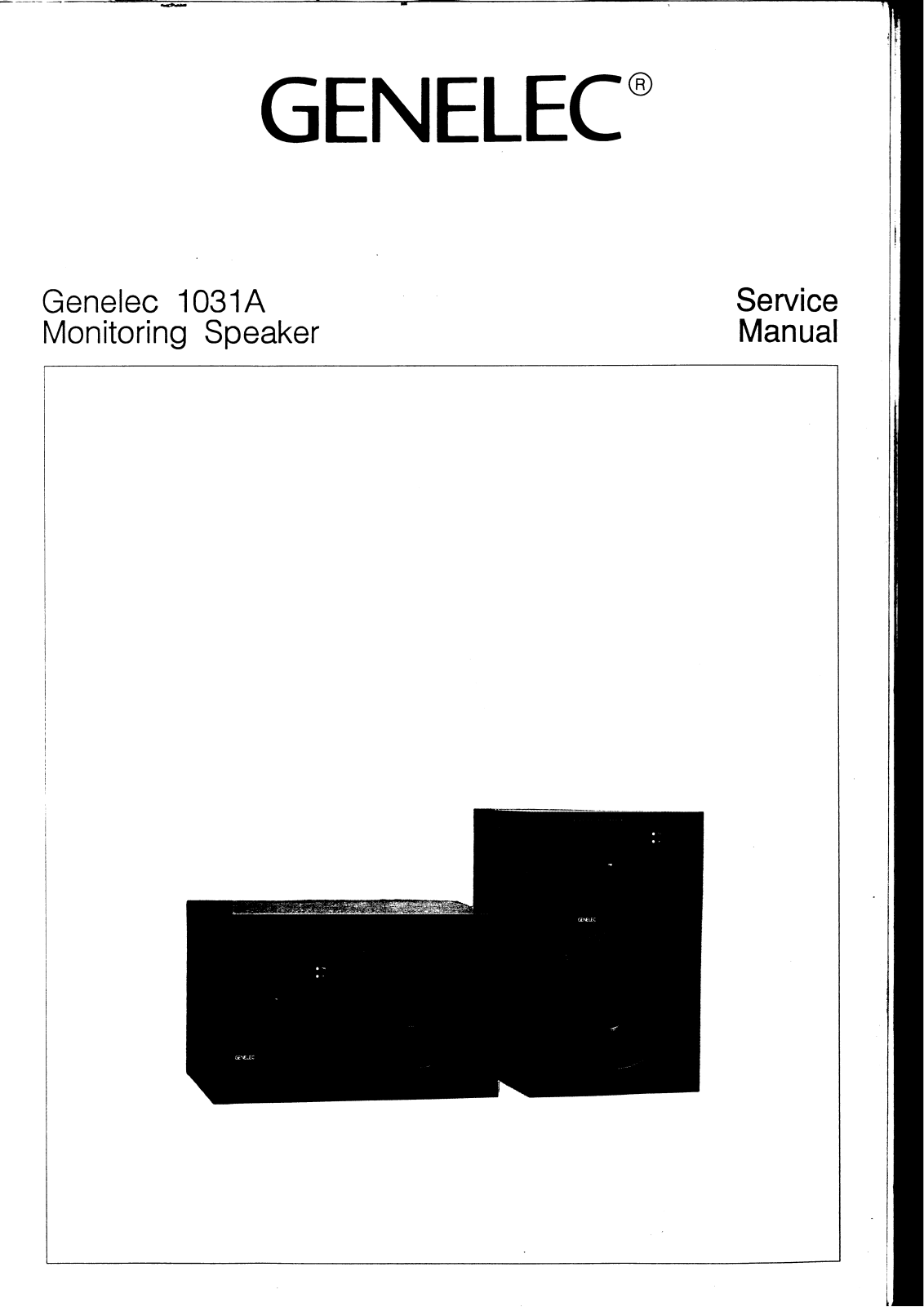 Genelec OY 1031A Service Manual