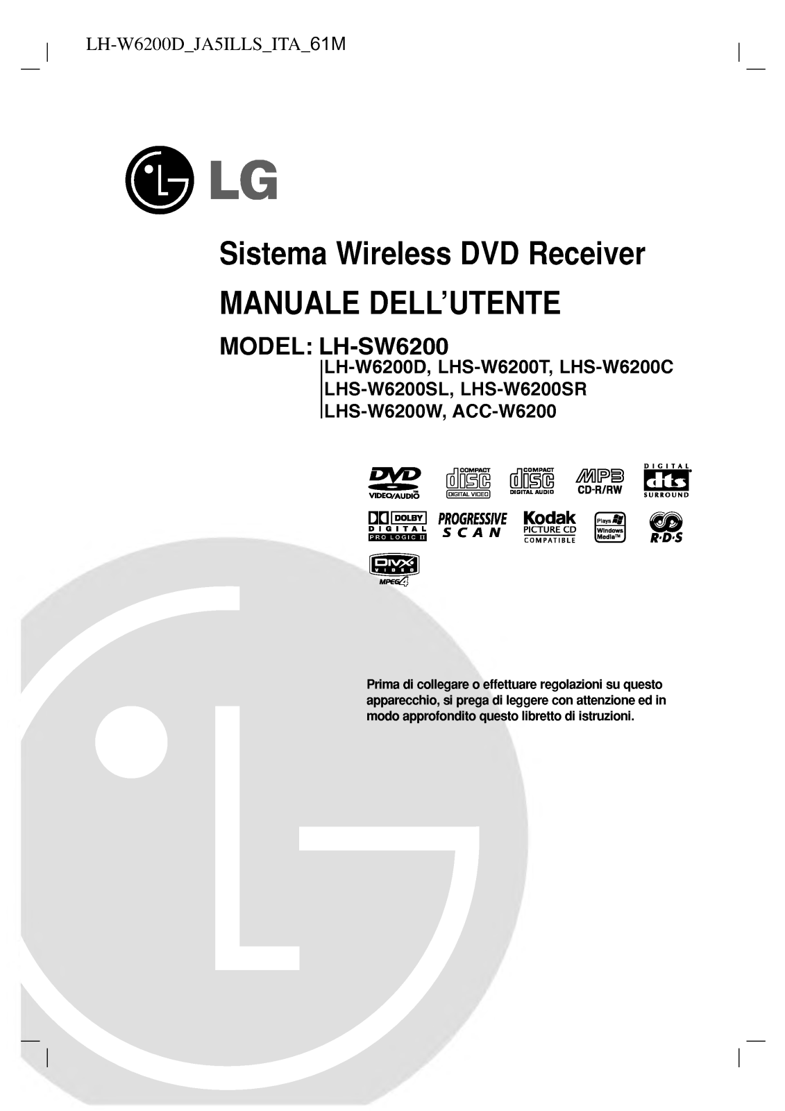 Lg LH-W6200 User Manual