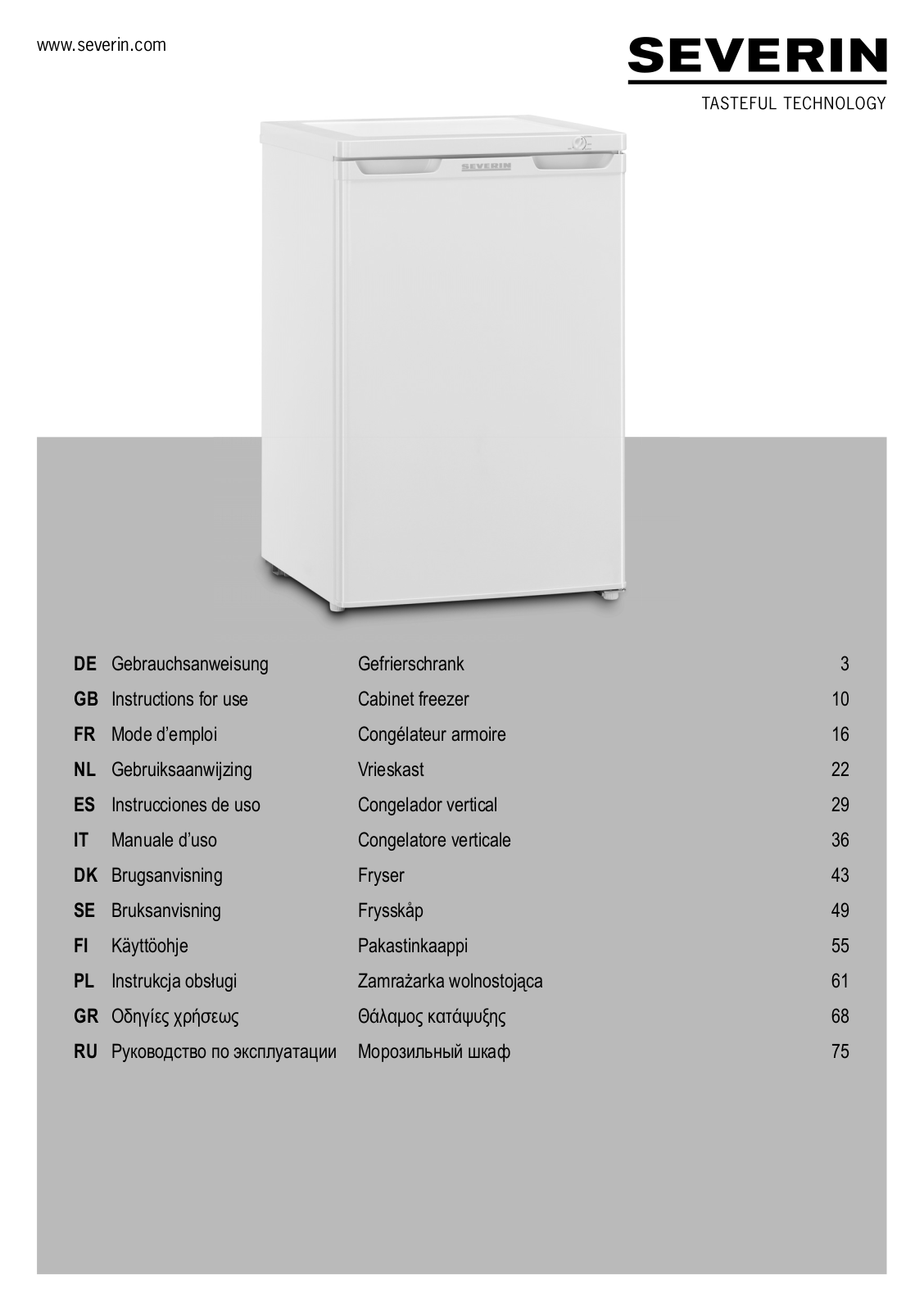 SEVERIN KS9824 User Manual