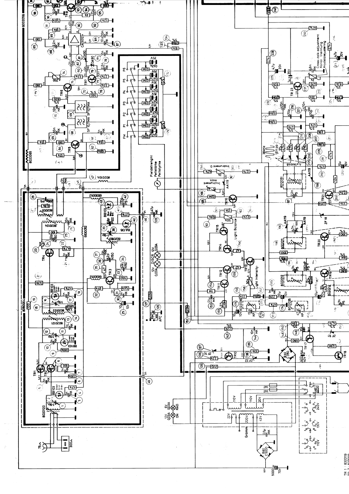 Bang and Olufsen Beocenter 3500 Schematic