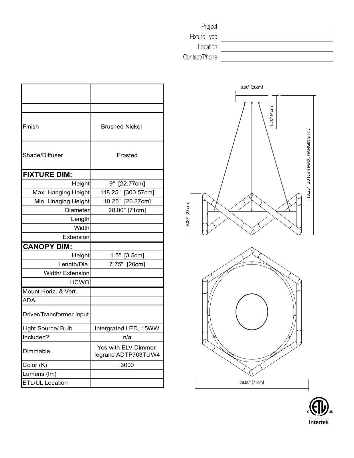 AllModern W004748915 Specifications - ManualMachine.com