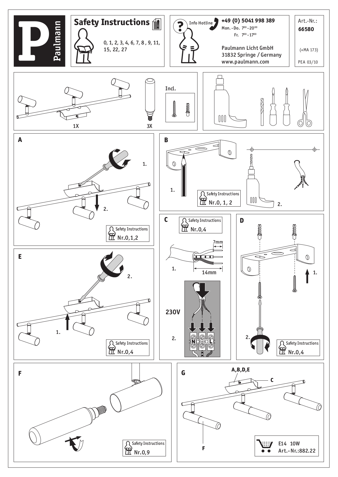 Paulmann 66580 Safety instructions - ManualMachine.com