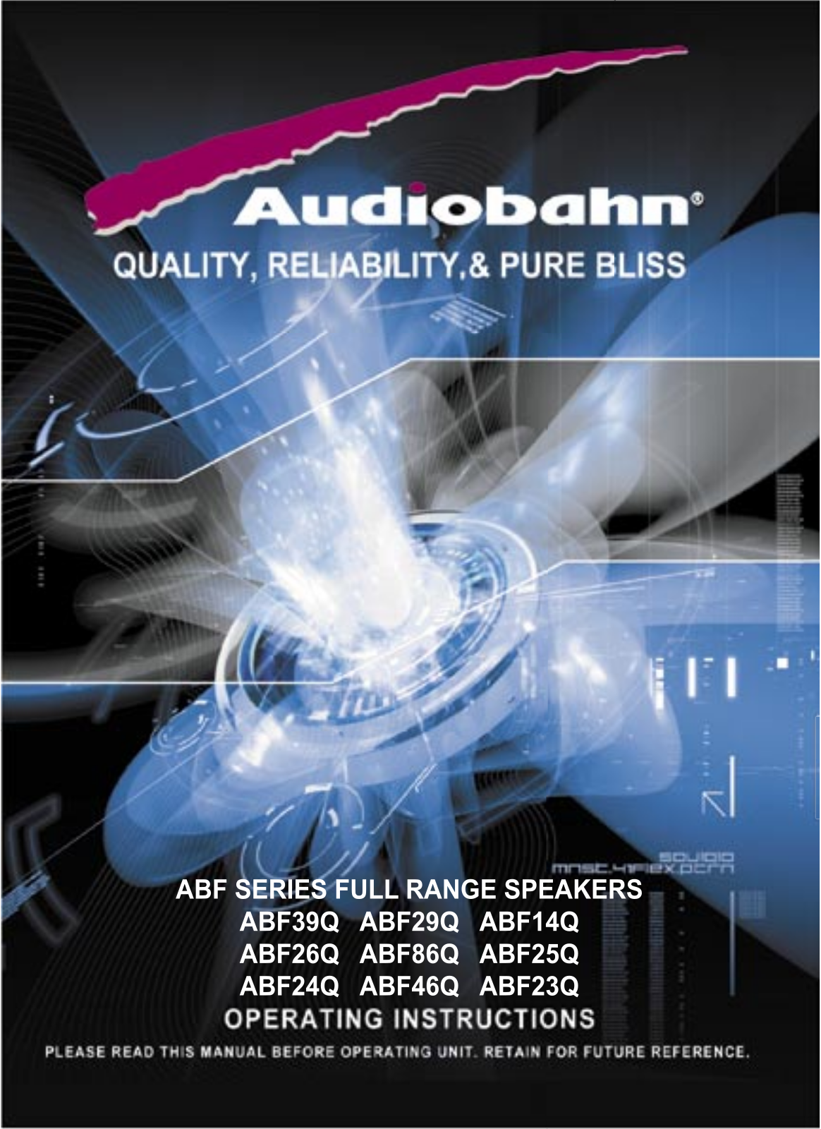 Audiobahn ABF86T User Manual