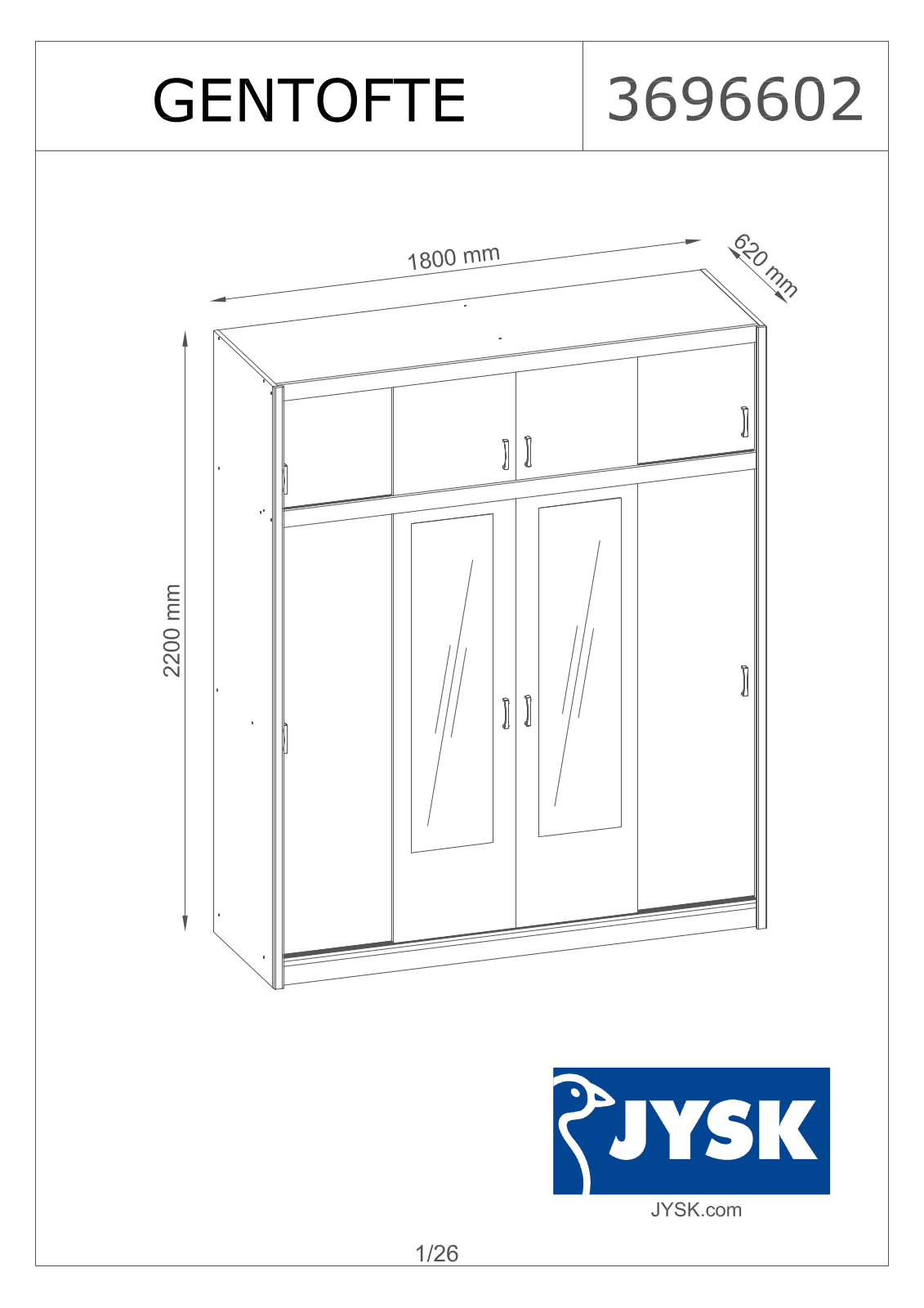 JYSK Gentofte User Manual