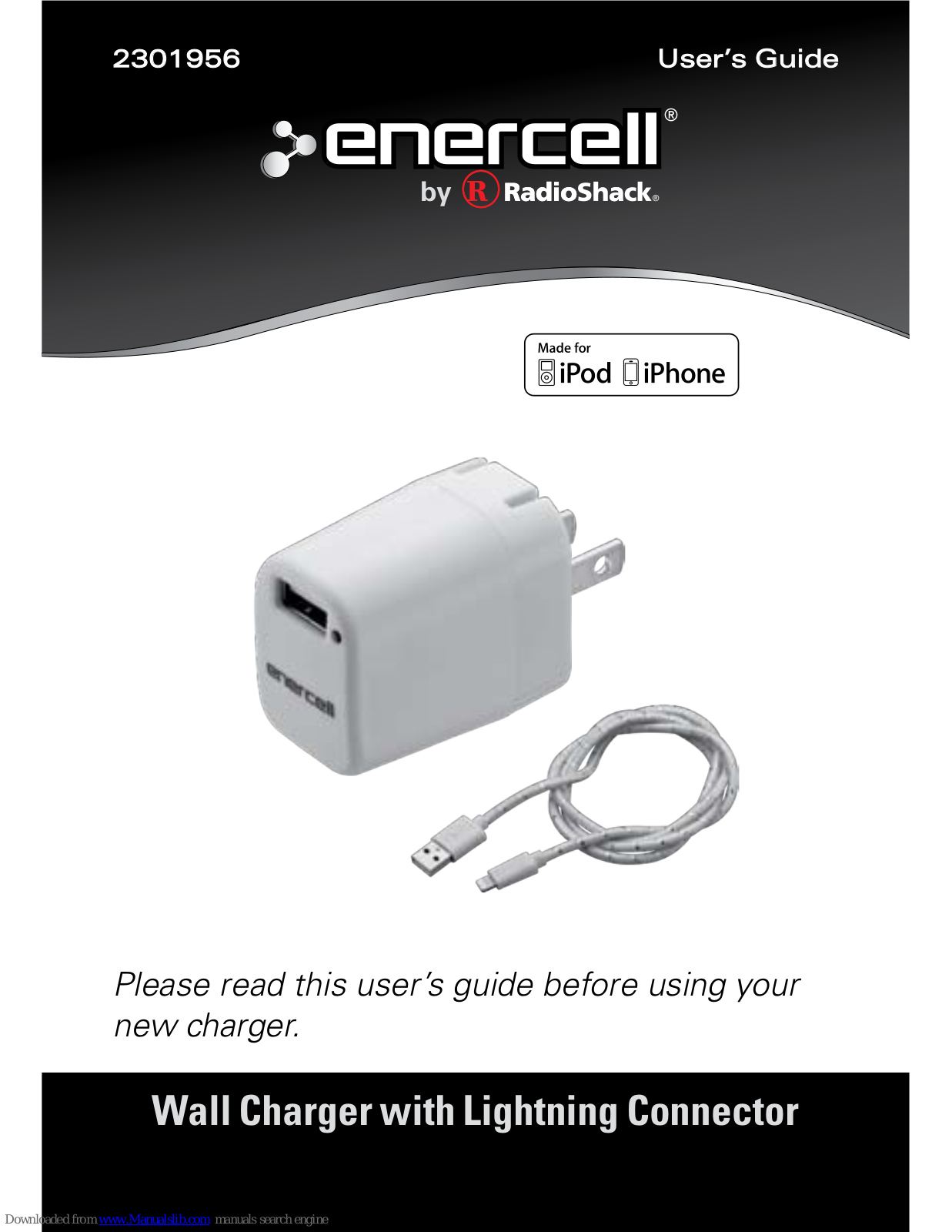 Enercell Wall Charger with Lightning Connector, 2301956 User Manual