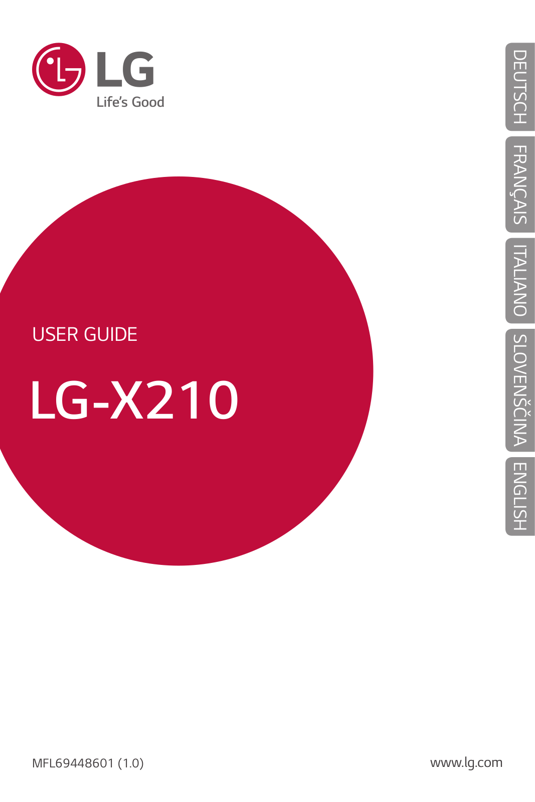 LG LGX210 User Manual