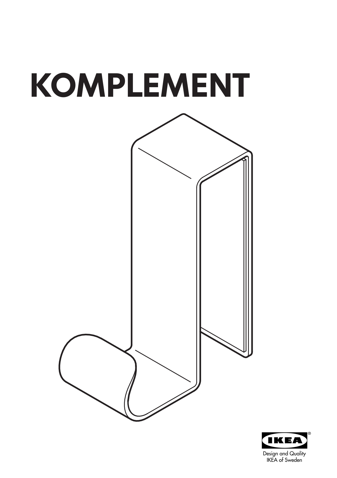 IKEA KOMPLEMENT HOOK 2PK Assembly Instruction
