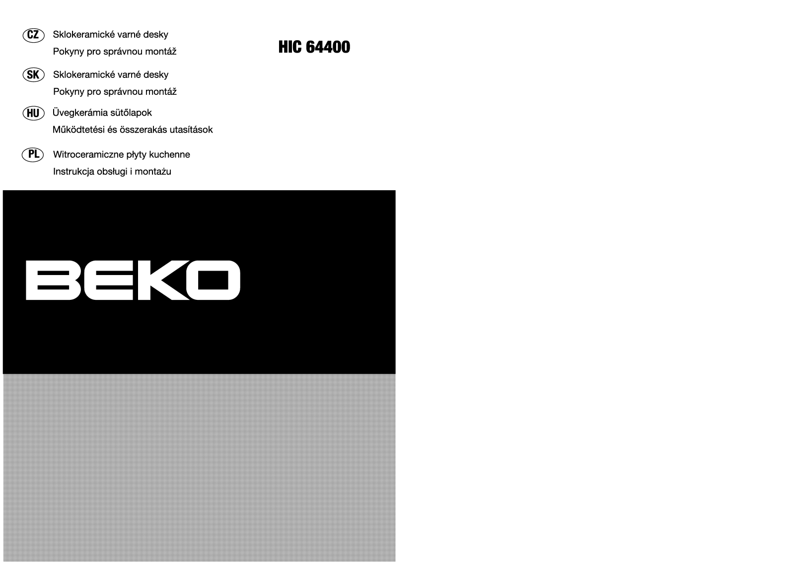 Beko HIC 64400 User Manual