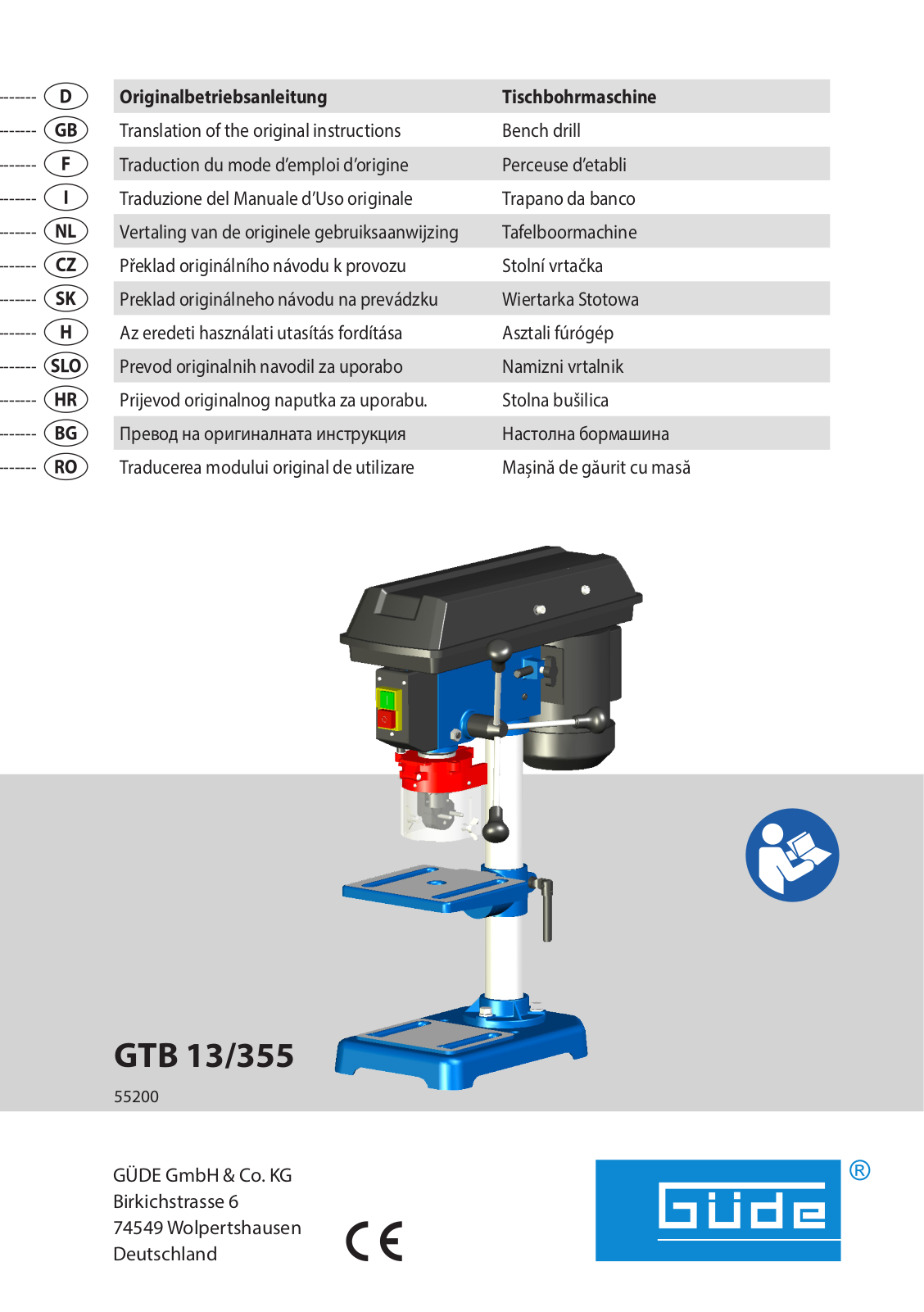 Güde GTB 13-355 User Manual