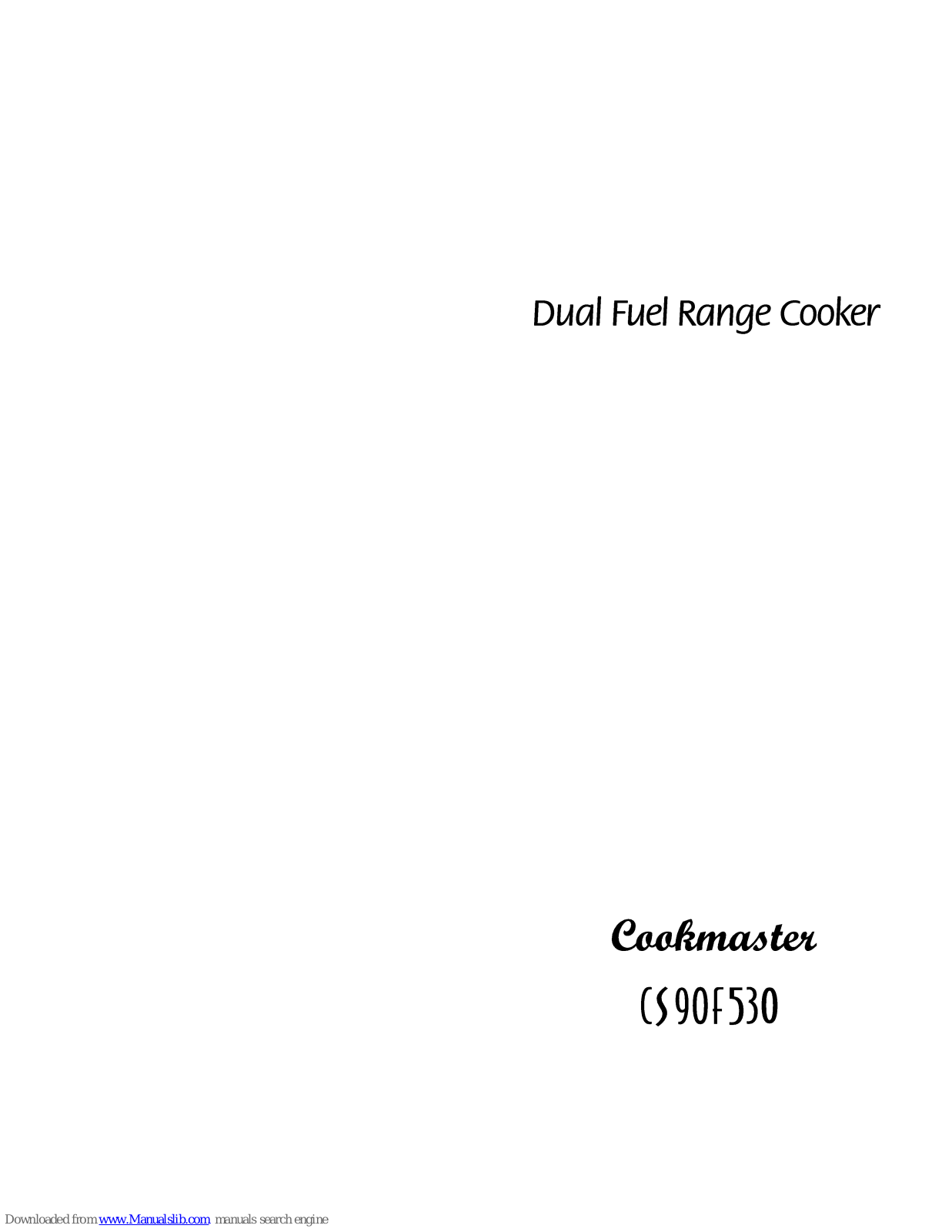 Cookmaster CS90F530 User Manual - ManualMachine.com