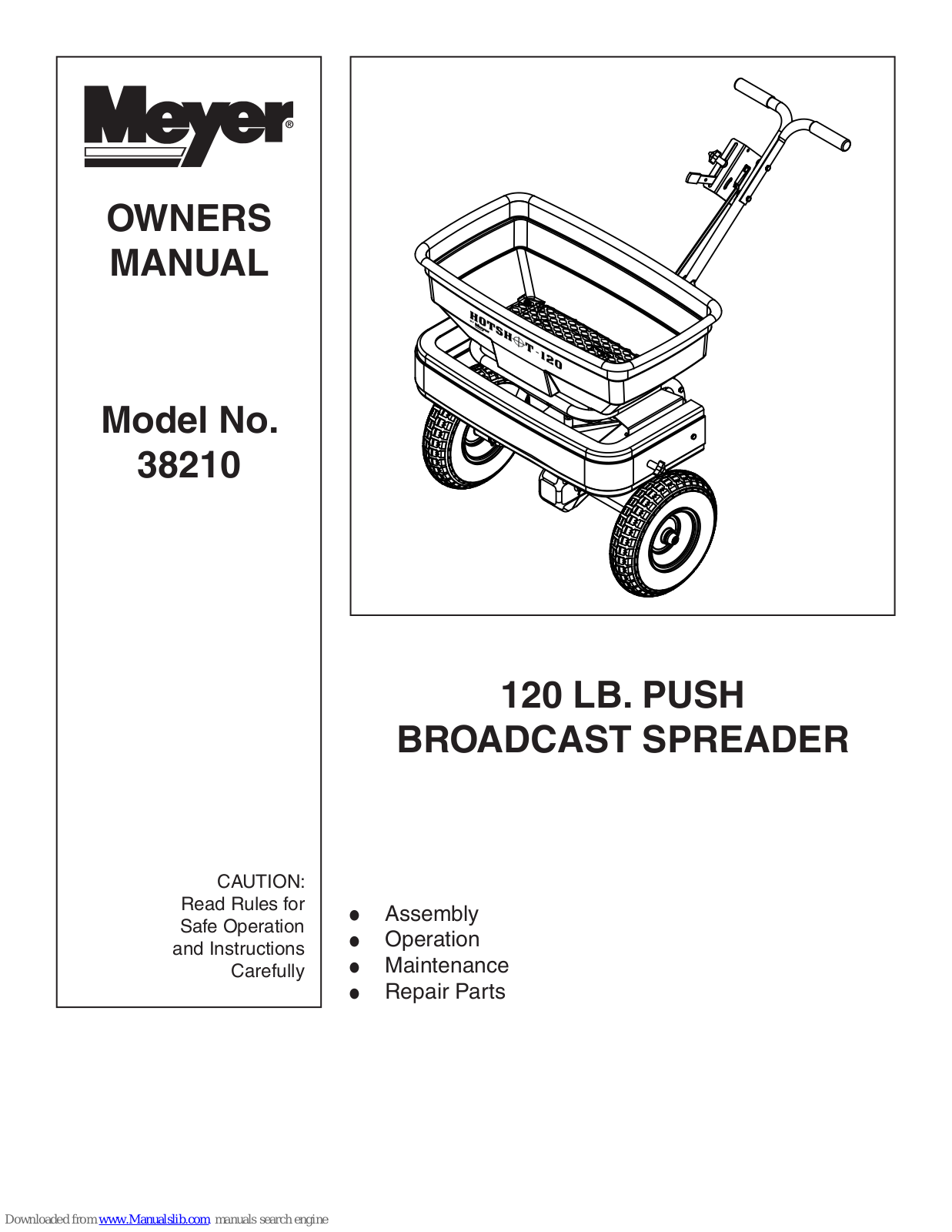 Meyer 38210 Owner's Manual - ManualMachine.com