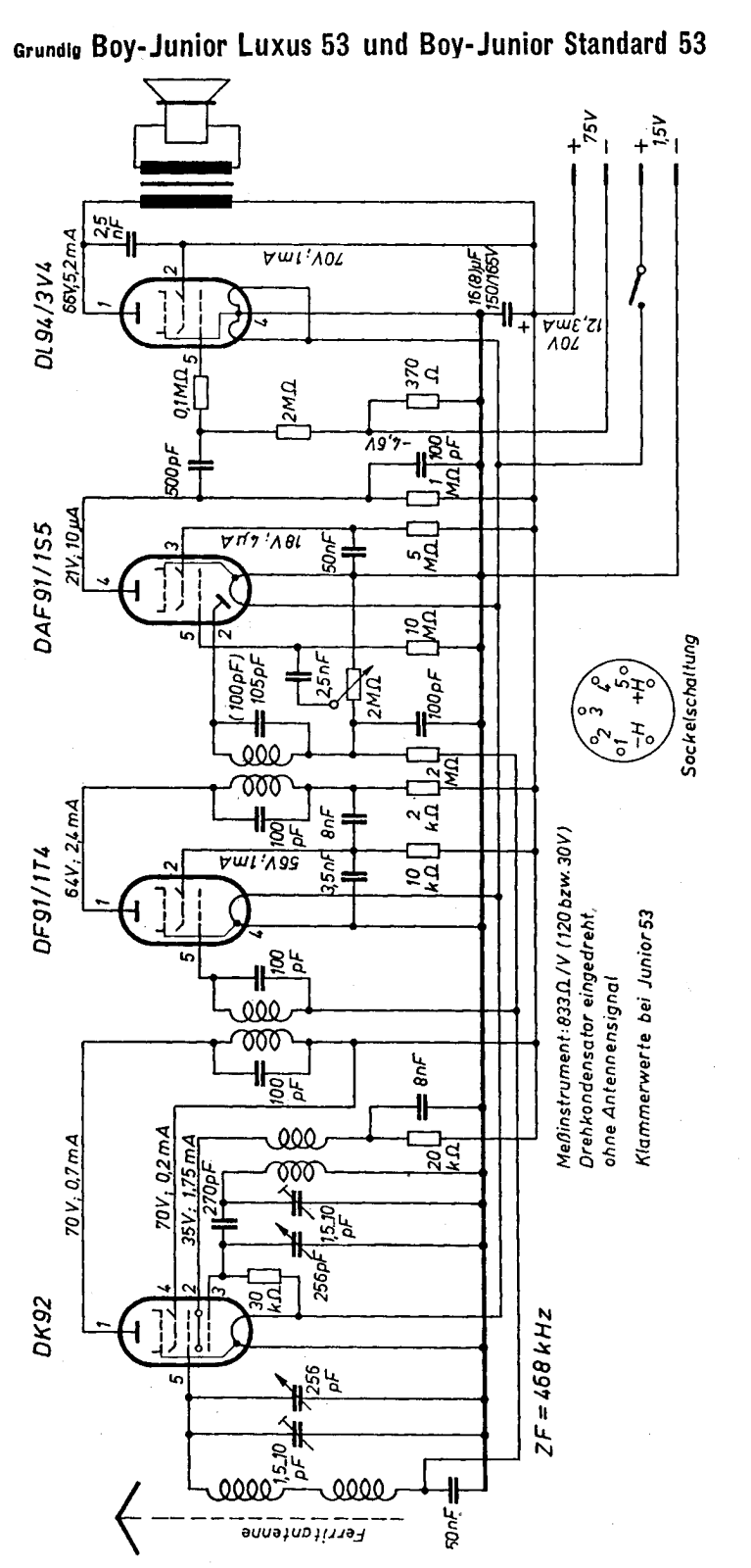 Grundig Boy-Junior-53 Schematic