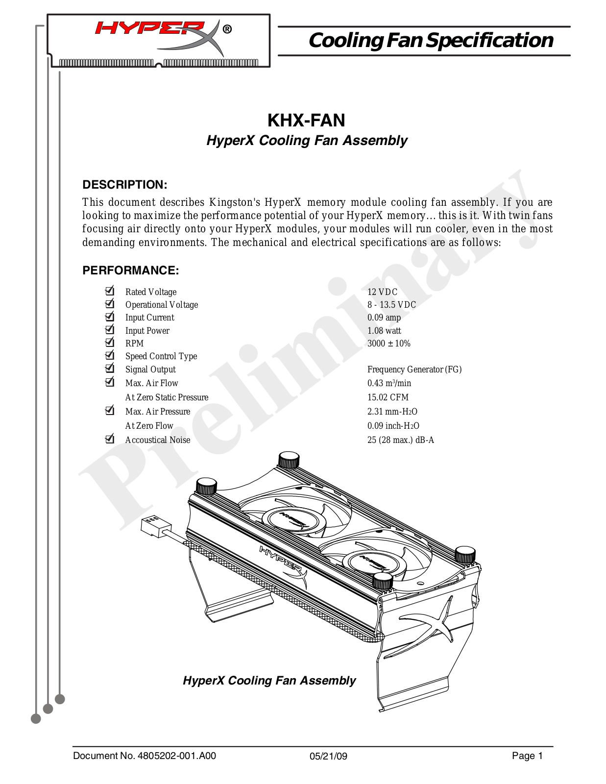 Kingston KHX_FAN User Manual