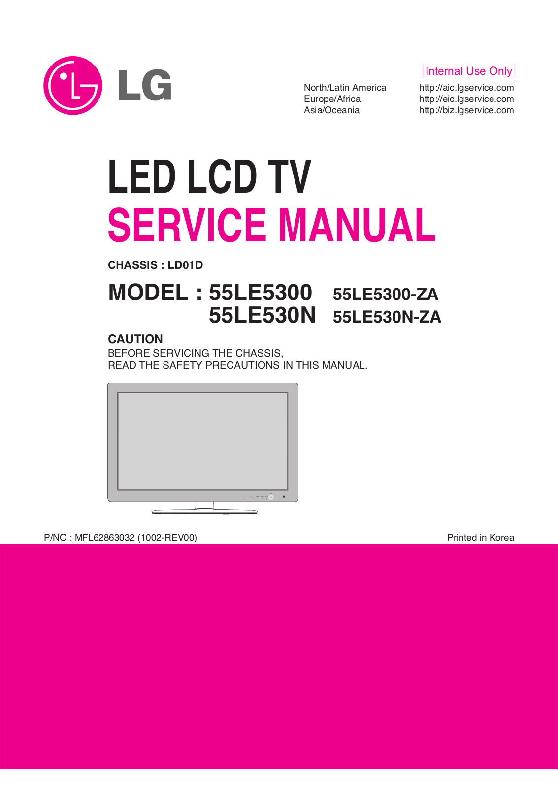 LG 55LE5300, 55LE530N Schematic