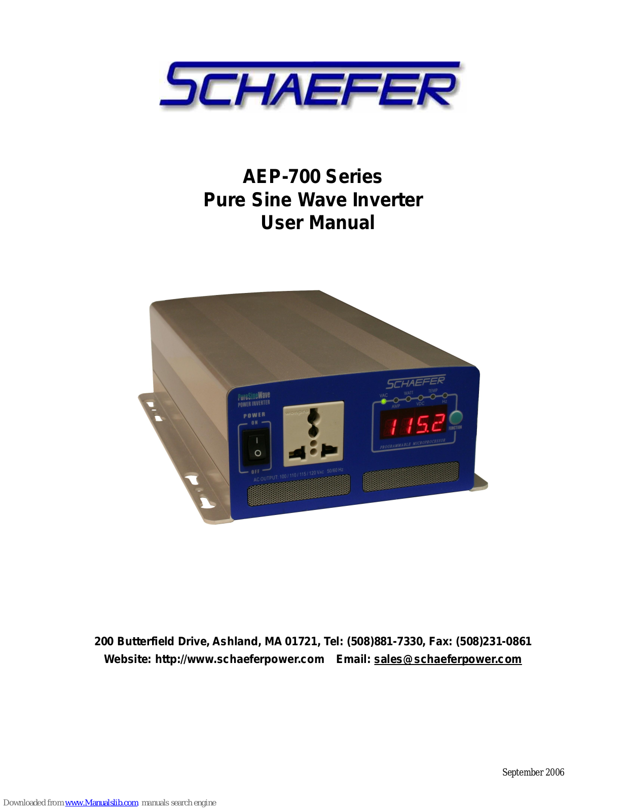Schaefer AEP-700-121, AEP-700-241, AEP-700-481, AEP-700-122, AEP-700-242 User Manual - ManualMachine.com