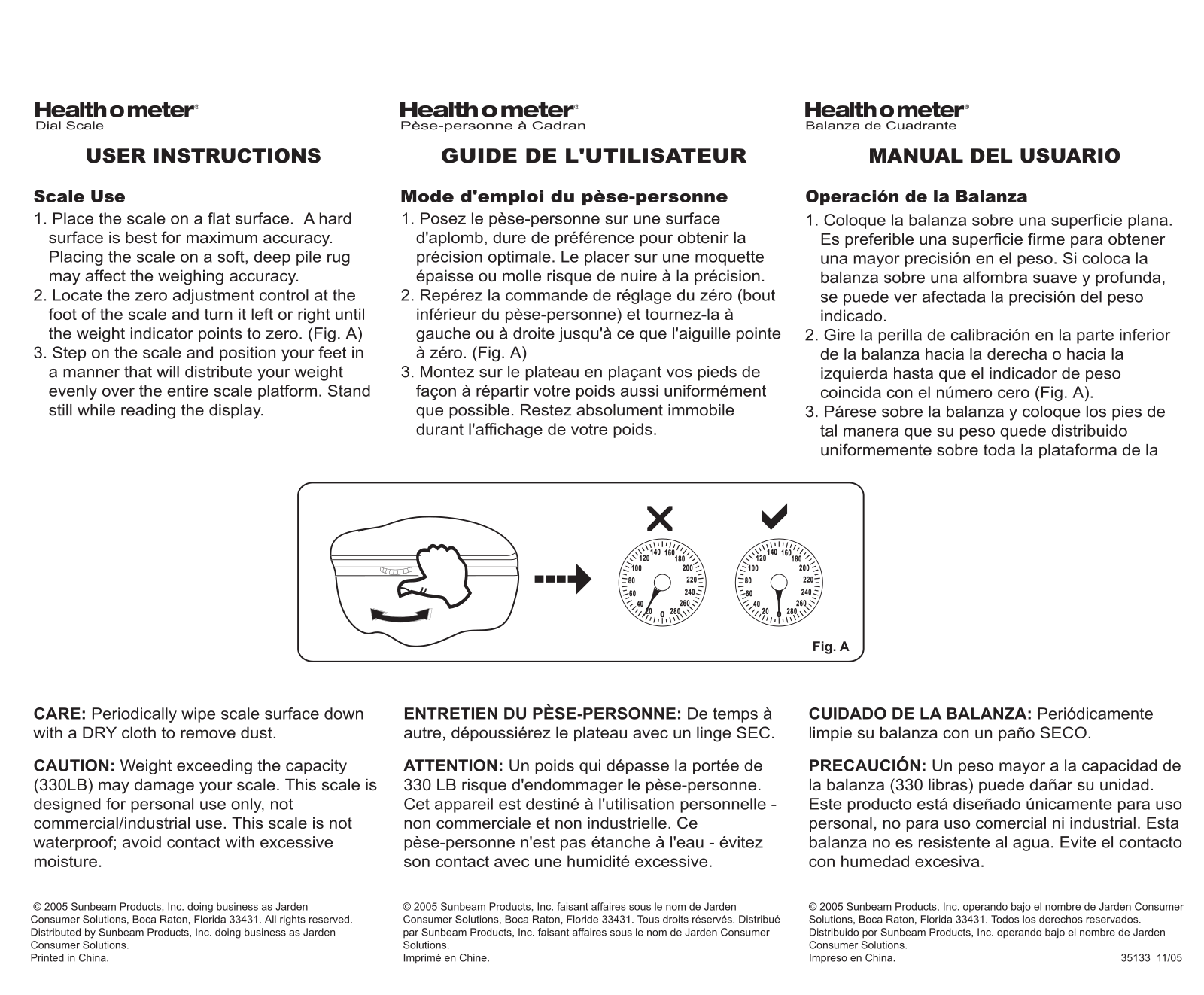 Health o meter HAB180KD-01 Owner's Manual