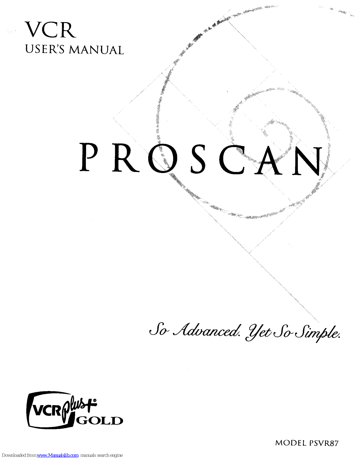 ProScan PSVR87 User Manual - ManualMachine.com