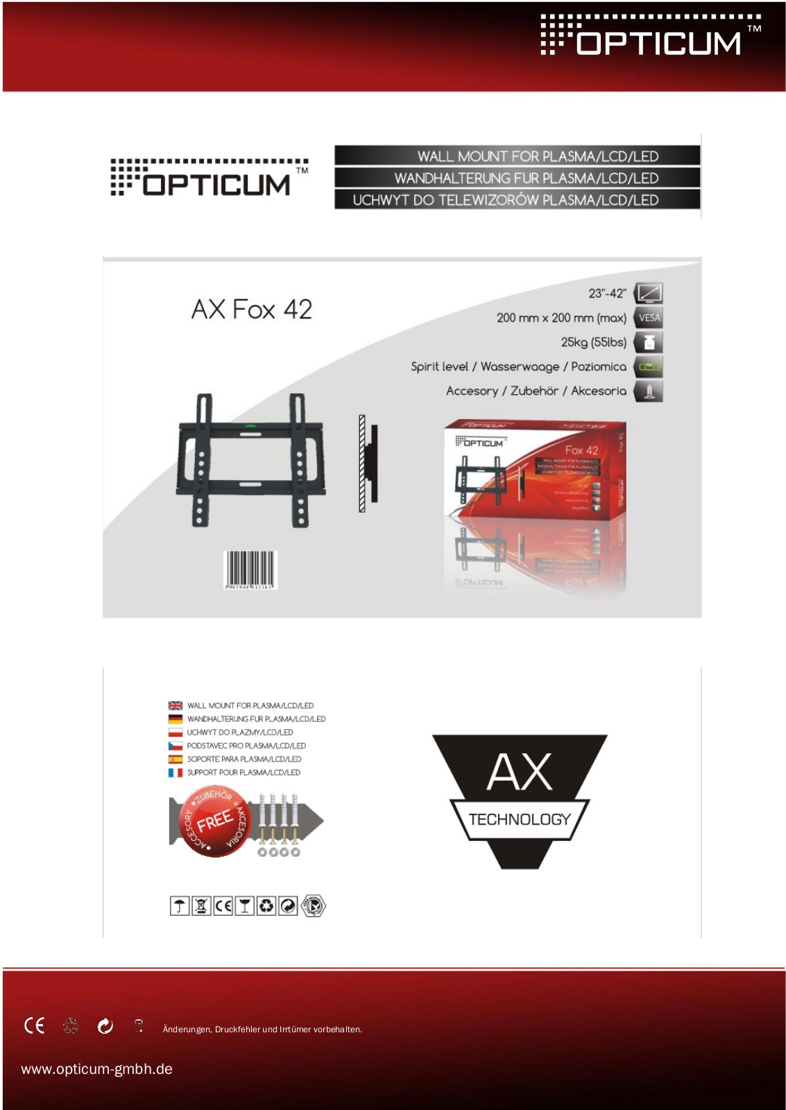 Opticum AX Fox 42 User Manual