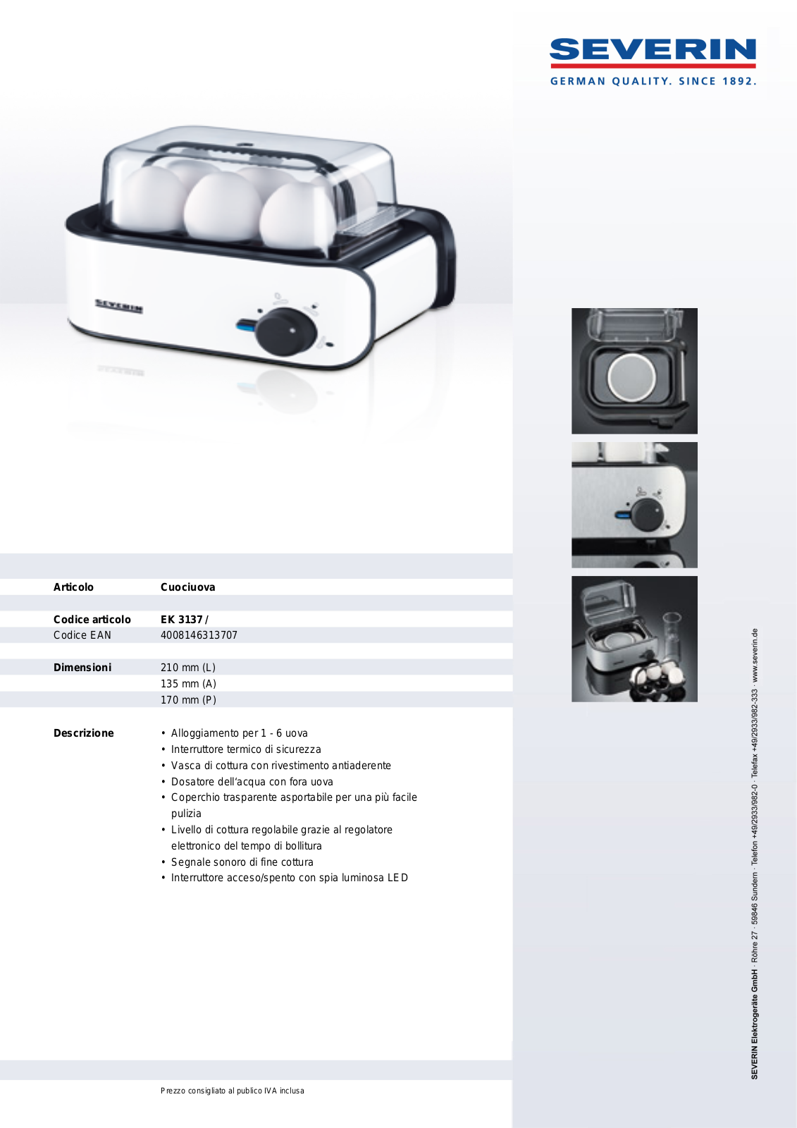 Severin EK 3137 User Manual