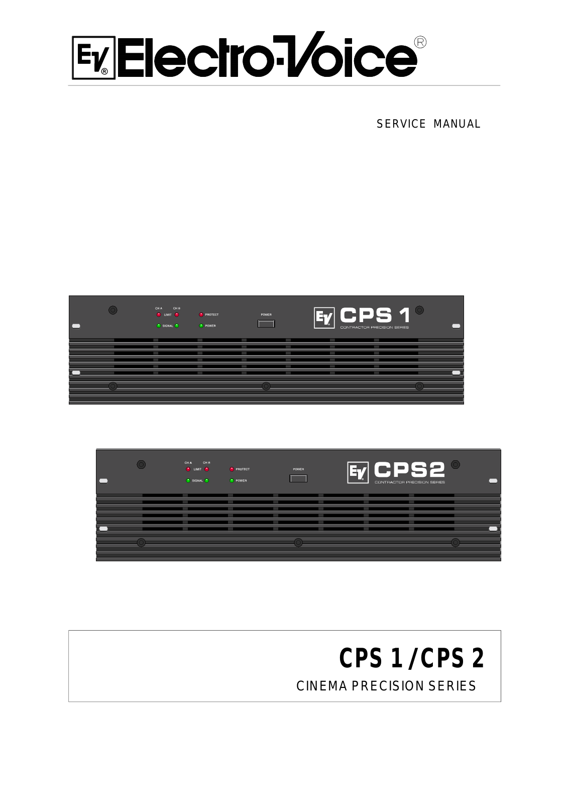 Electro-Voice CPS-1, CPS-2 Service manual