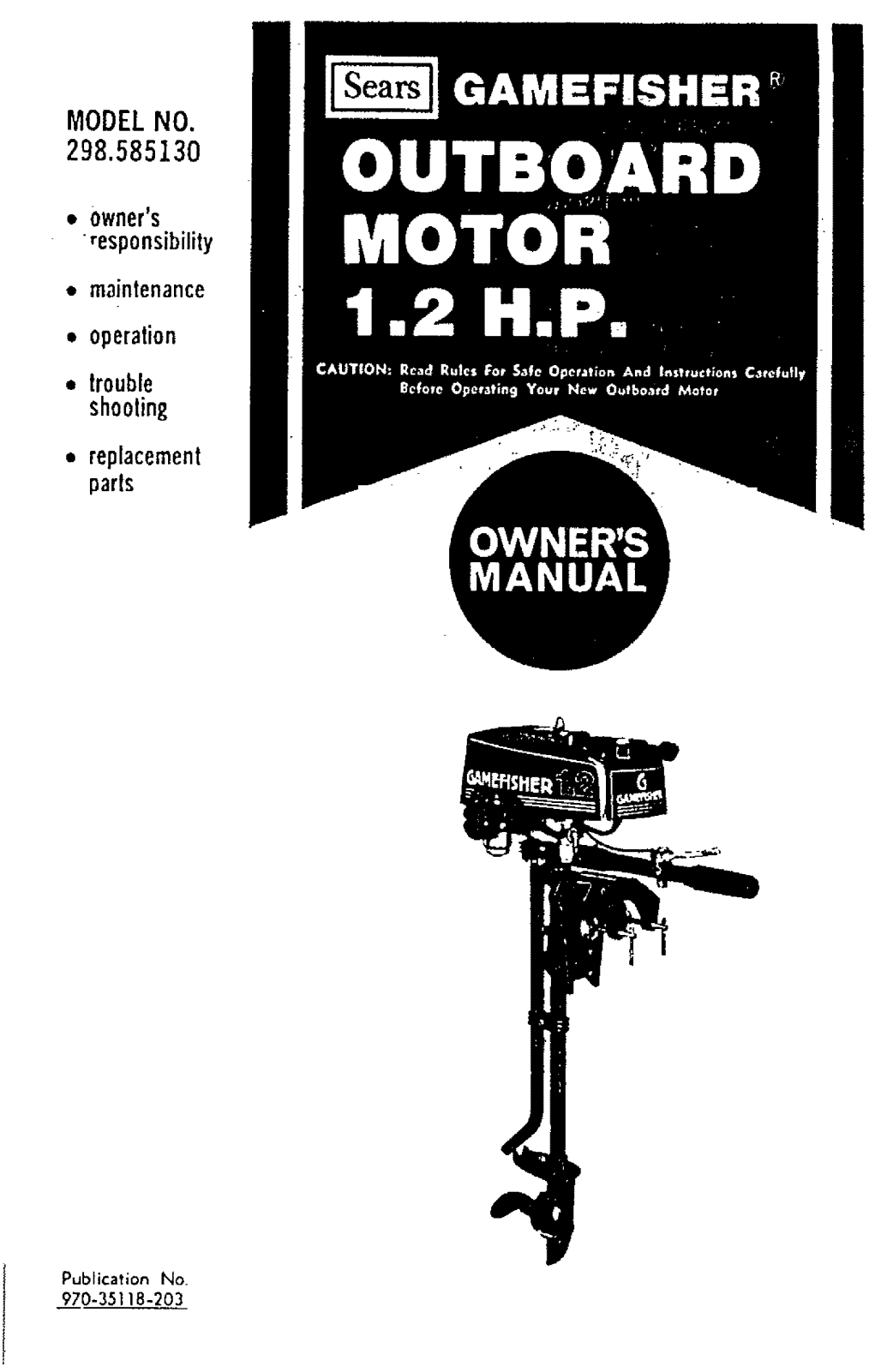 Craftsman 298585130 Owner’s Manual