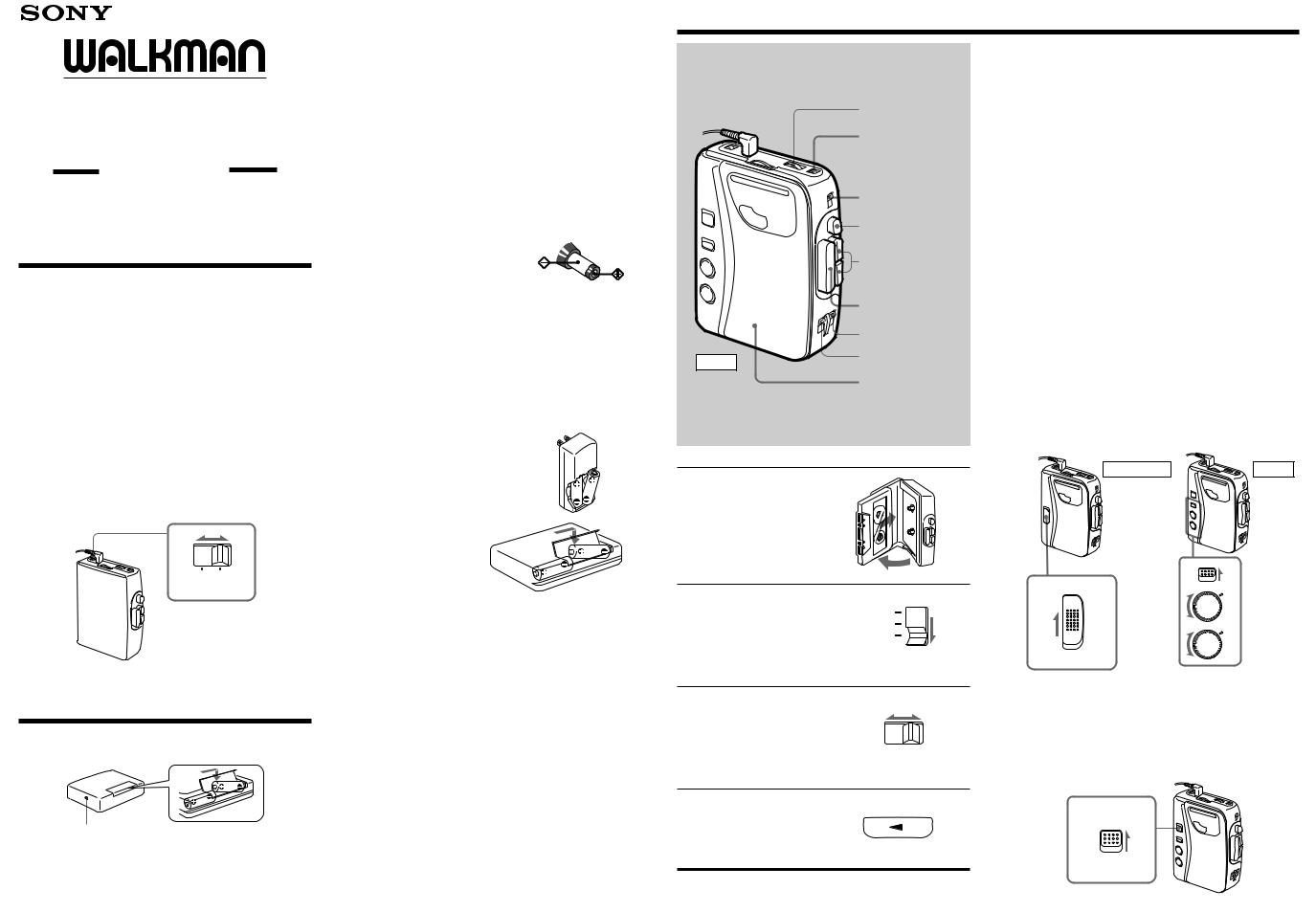 Sony WM-FX121, WM-FX127, WM-FX321, WM-FX323, WM-FX325 Operating Instructions