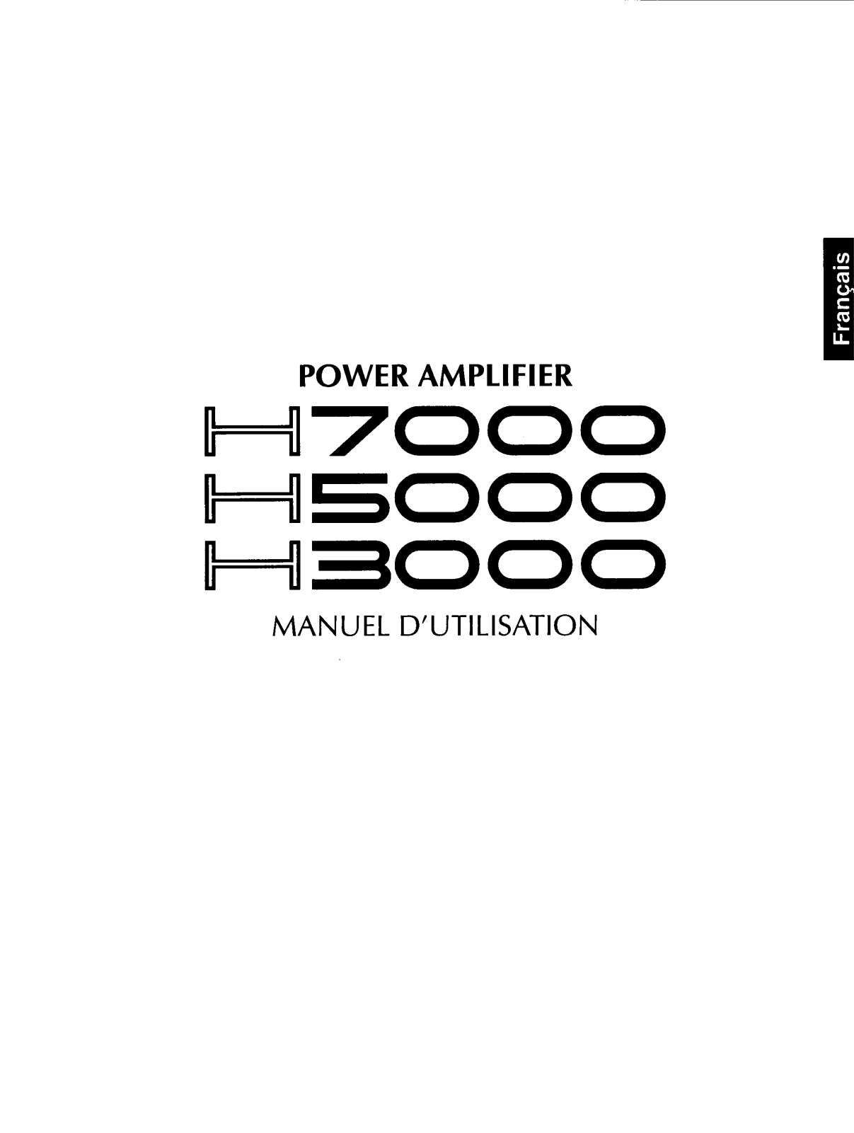 Yamaha H7000, H5000, H3000 User Guide