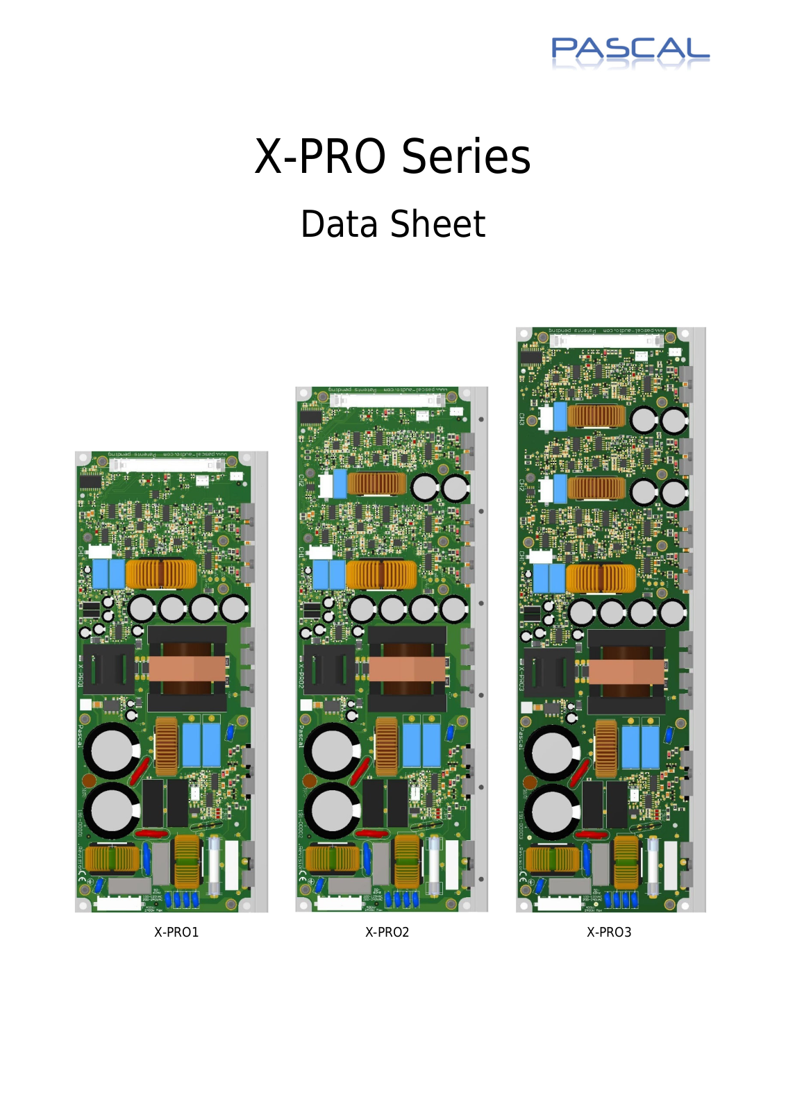 Audio X-PRO1, X-PRO2, X-PRO3 Data Sheet