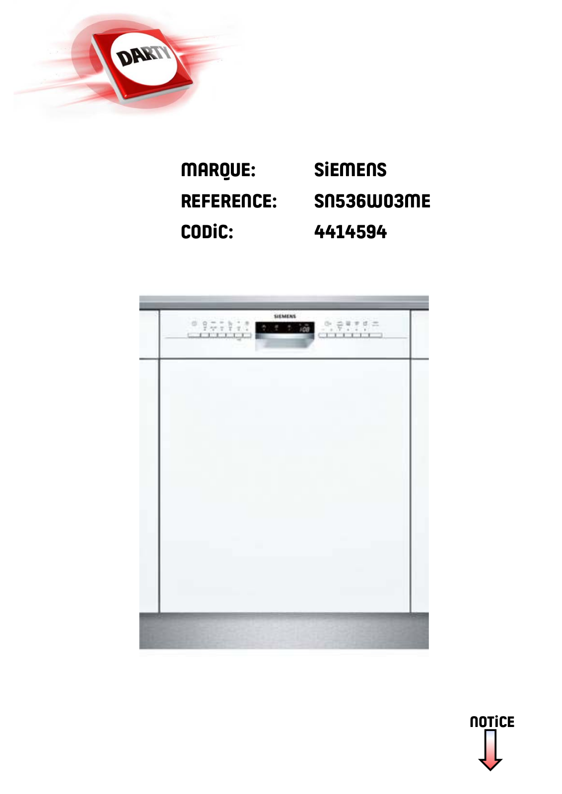 Siemens SN536W03ME, SN536W01AE, SN536W00PE User Manual