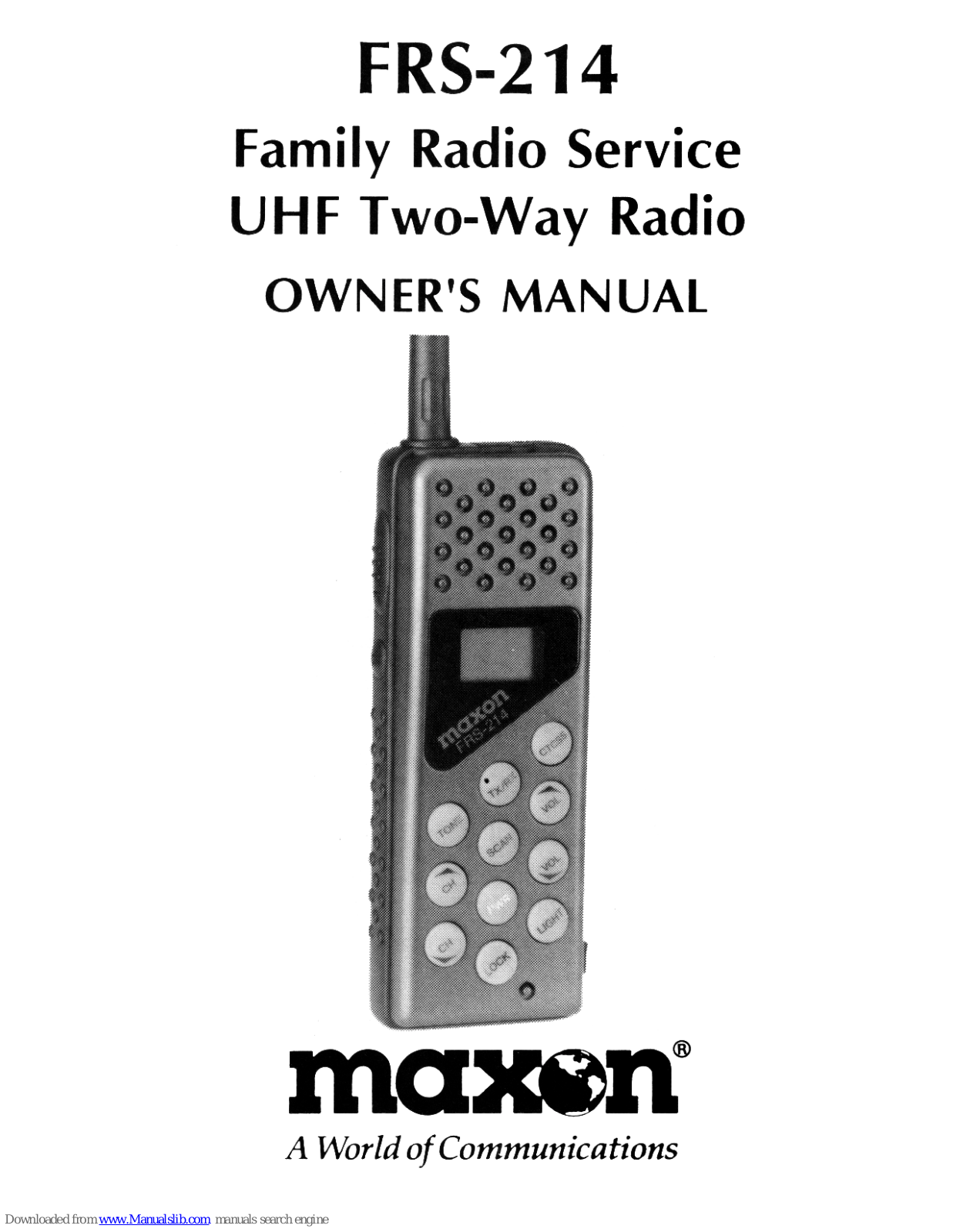 Maxon FRS-214 Owner's Manual