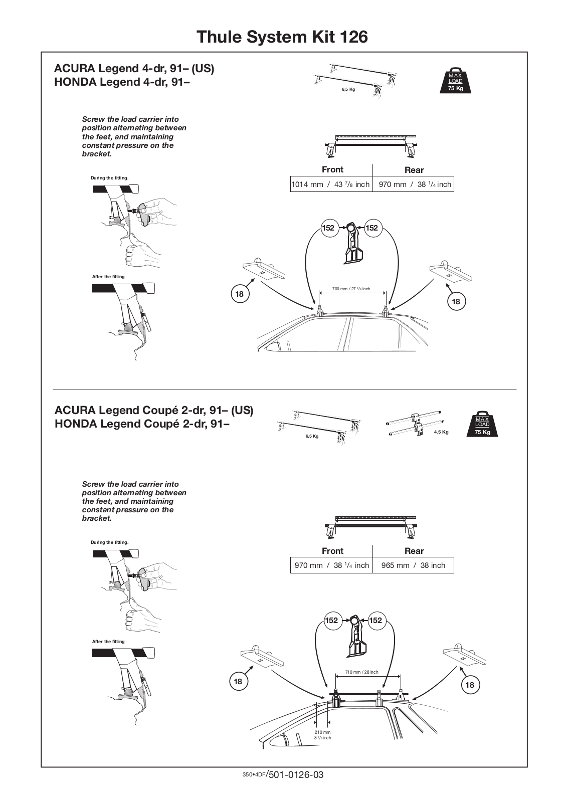 Thule 126 User Manual