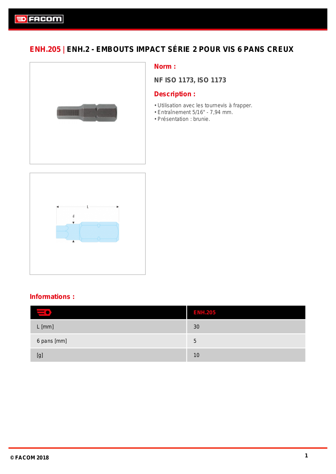 Facom ENH.205 Specification - ManualMachine.com