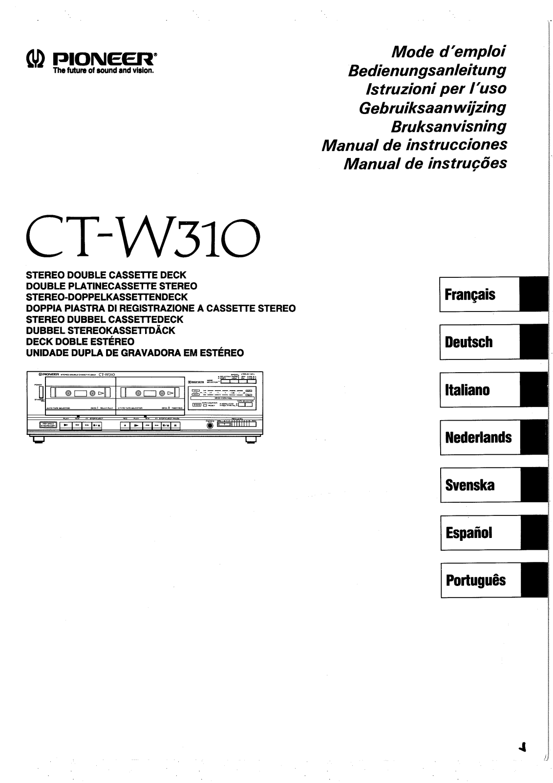 Pioneer CT-W310 Manual