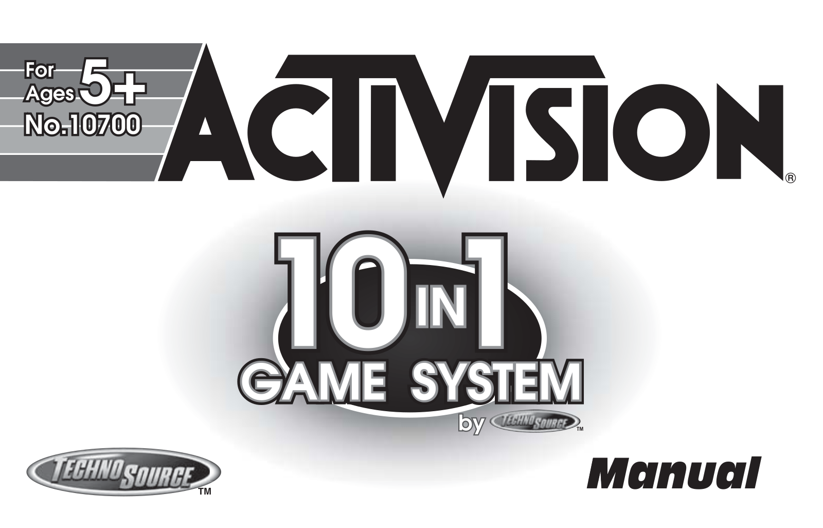 Techno Source Activision 10 in 1 Game System, 10700R, 10700 User Manual