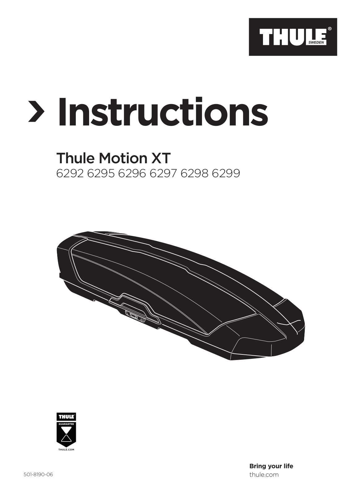 Thule Motion XT, 6292, 6295, 6296, 6297 User guide - ManualMachine.com