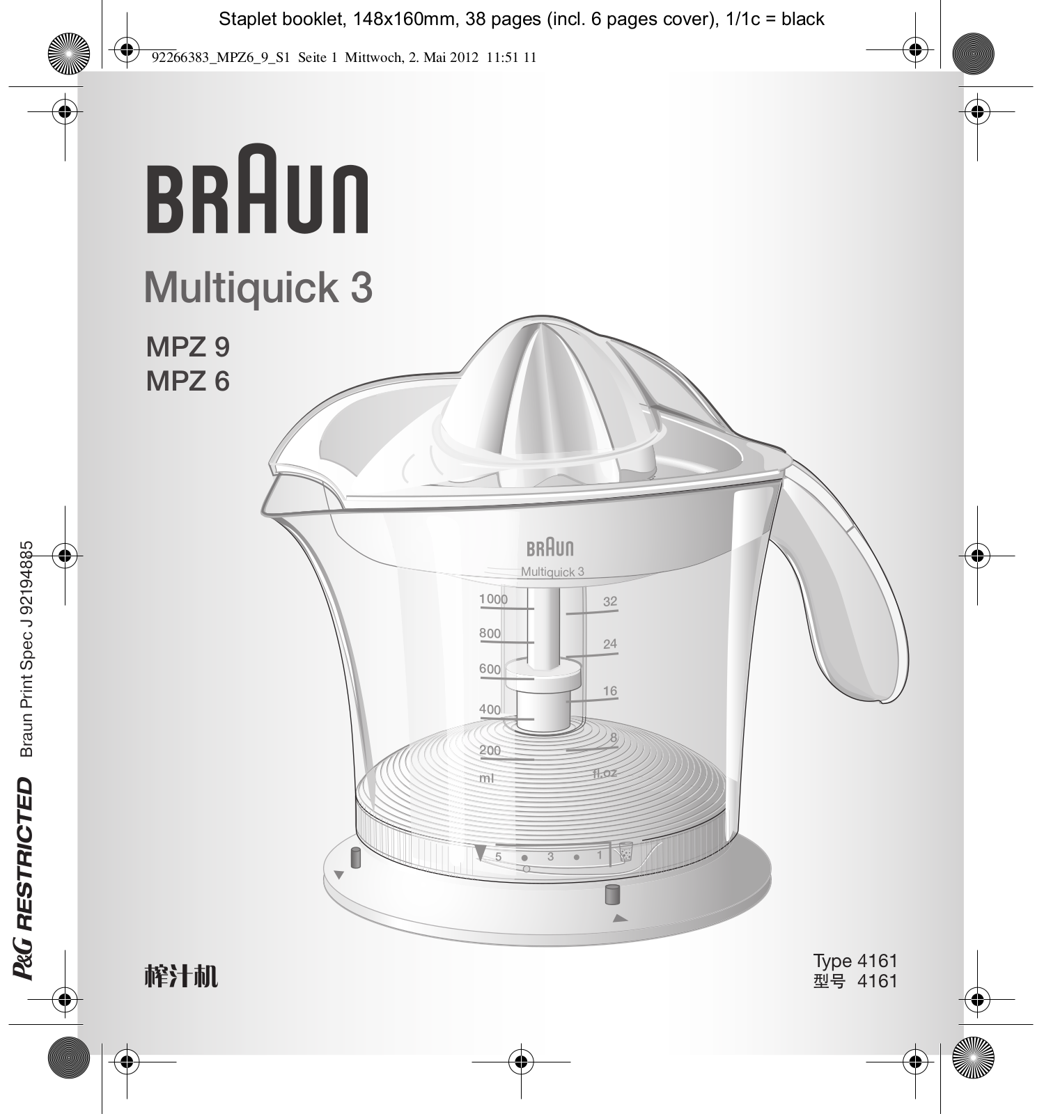 Braun MPZ 6, MPZ 9 User Manual
