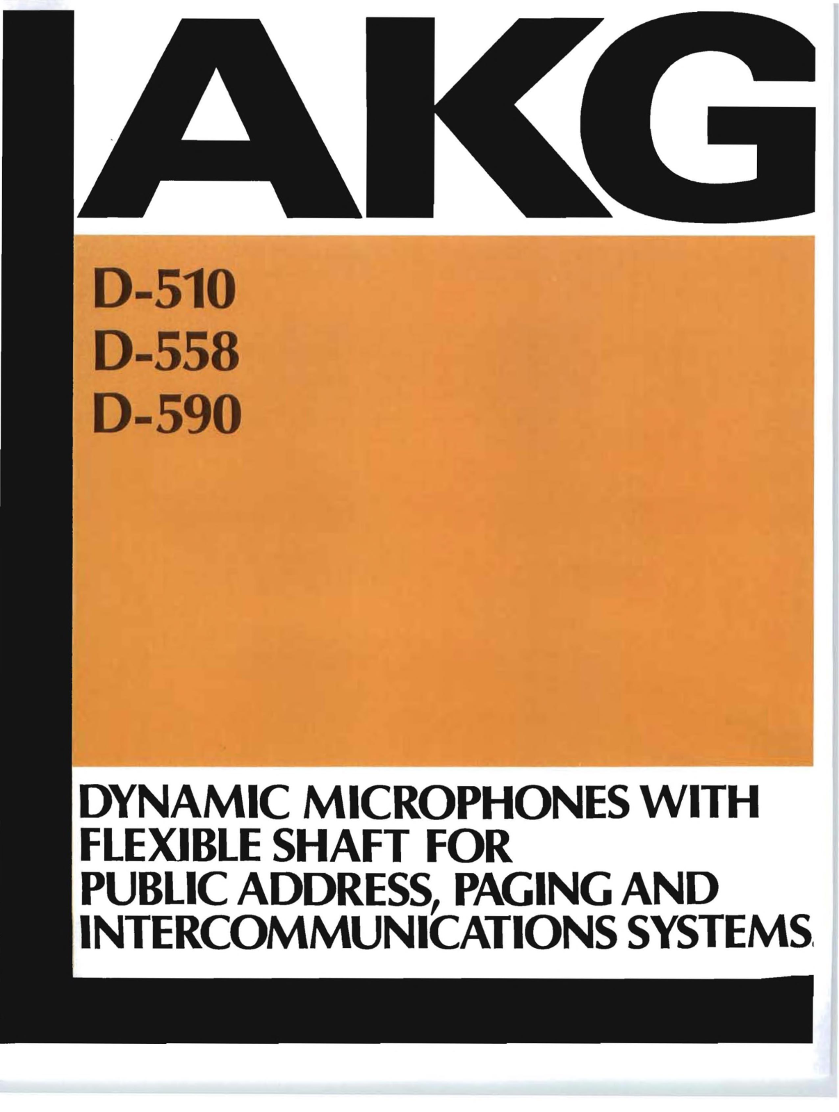 Akg D-510, D-558, D-590 brochure - ManualMachine.com