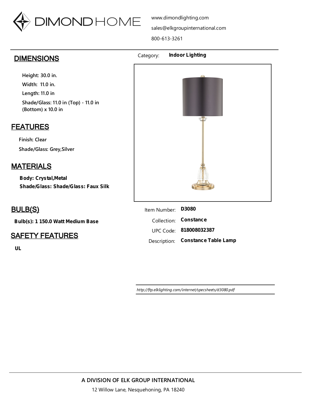 ELK Home D3080 User Manual