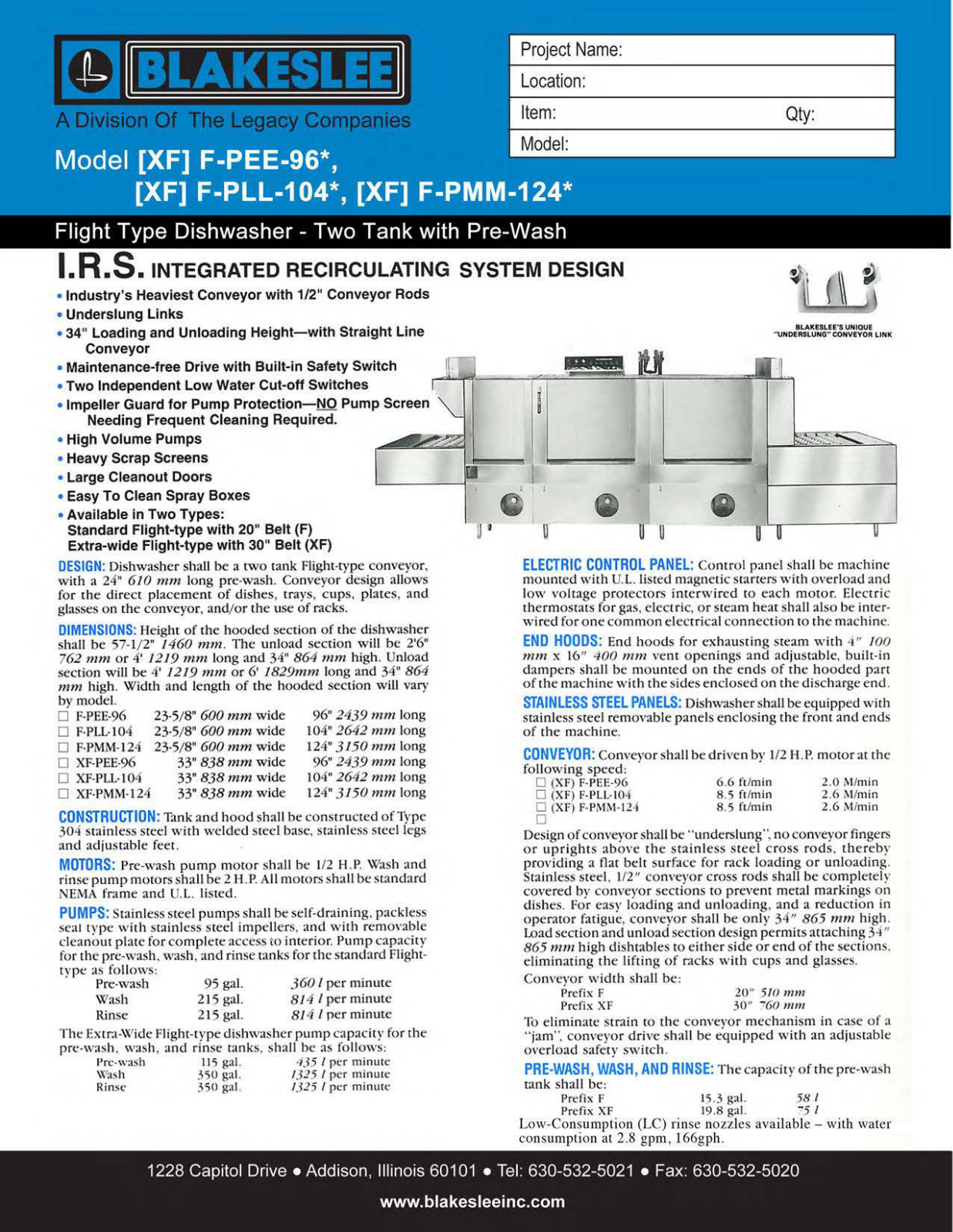 Blakeslee F-PMM-124 User Manual